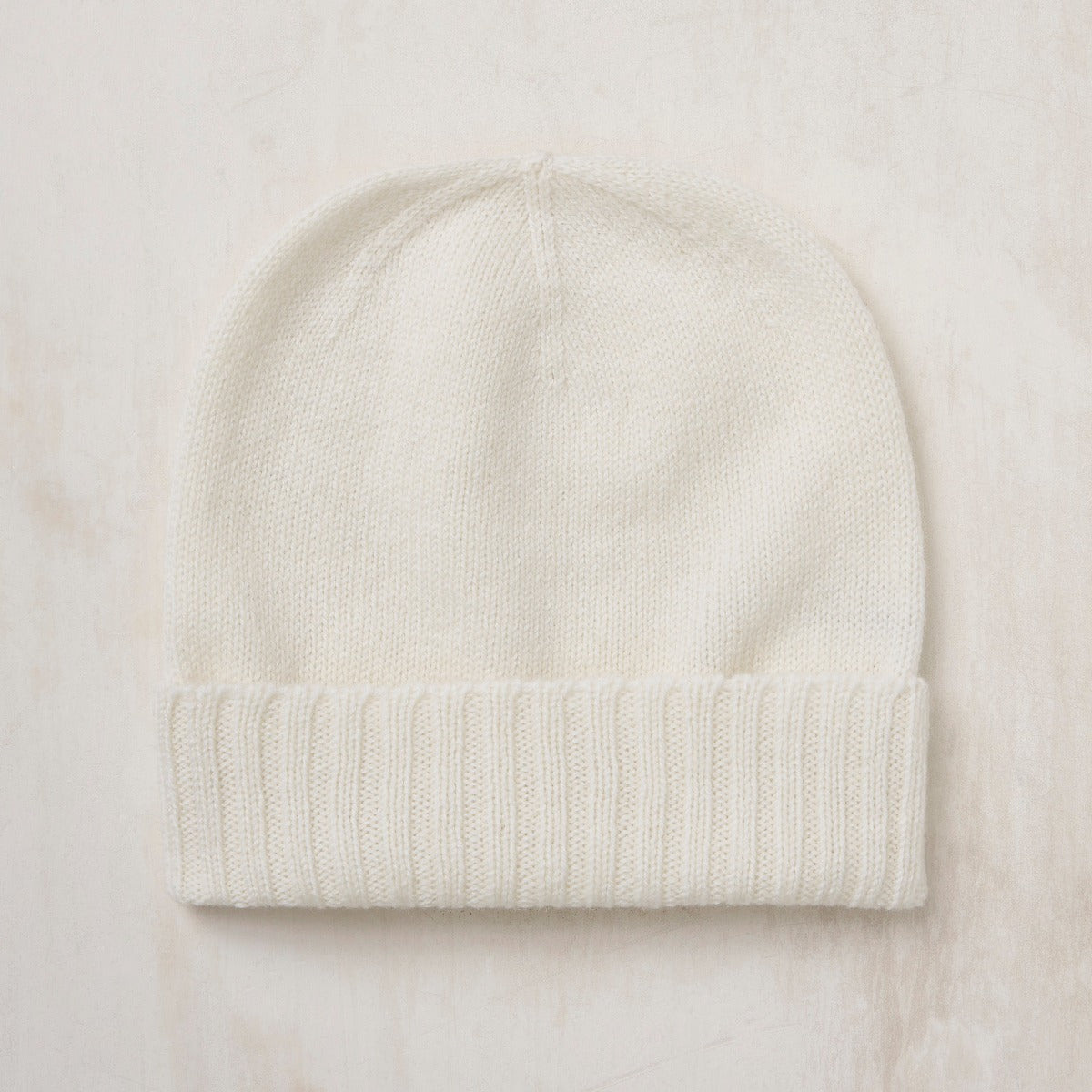 Woollen Beanie Hat In Cream