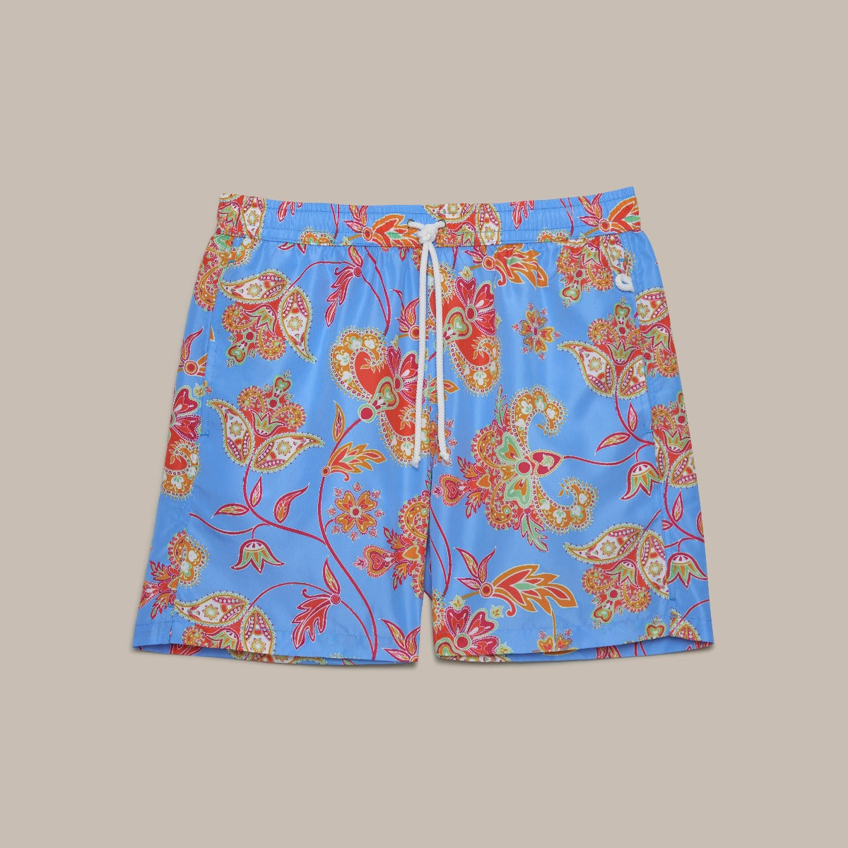 Paisley Print Swimming Shorts In Blue