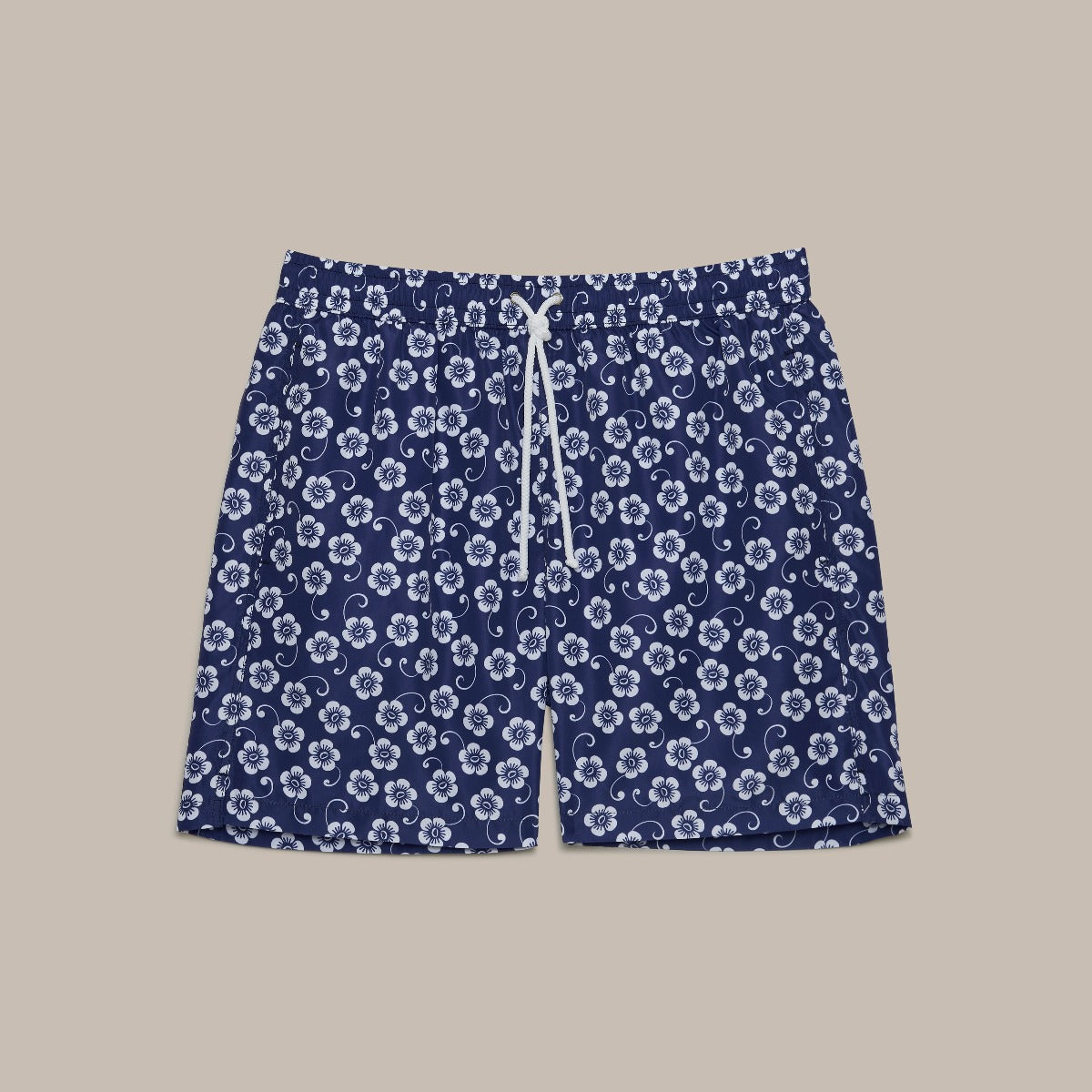 Floral Print Swimming Shorts In Navy