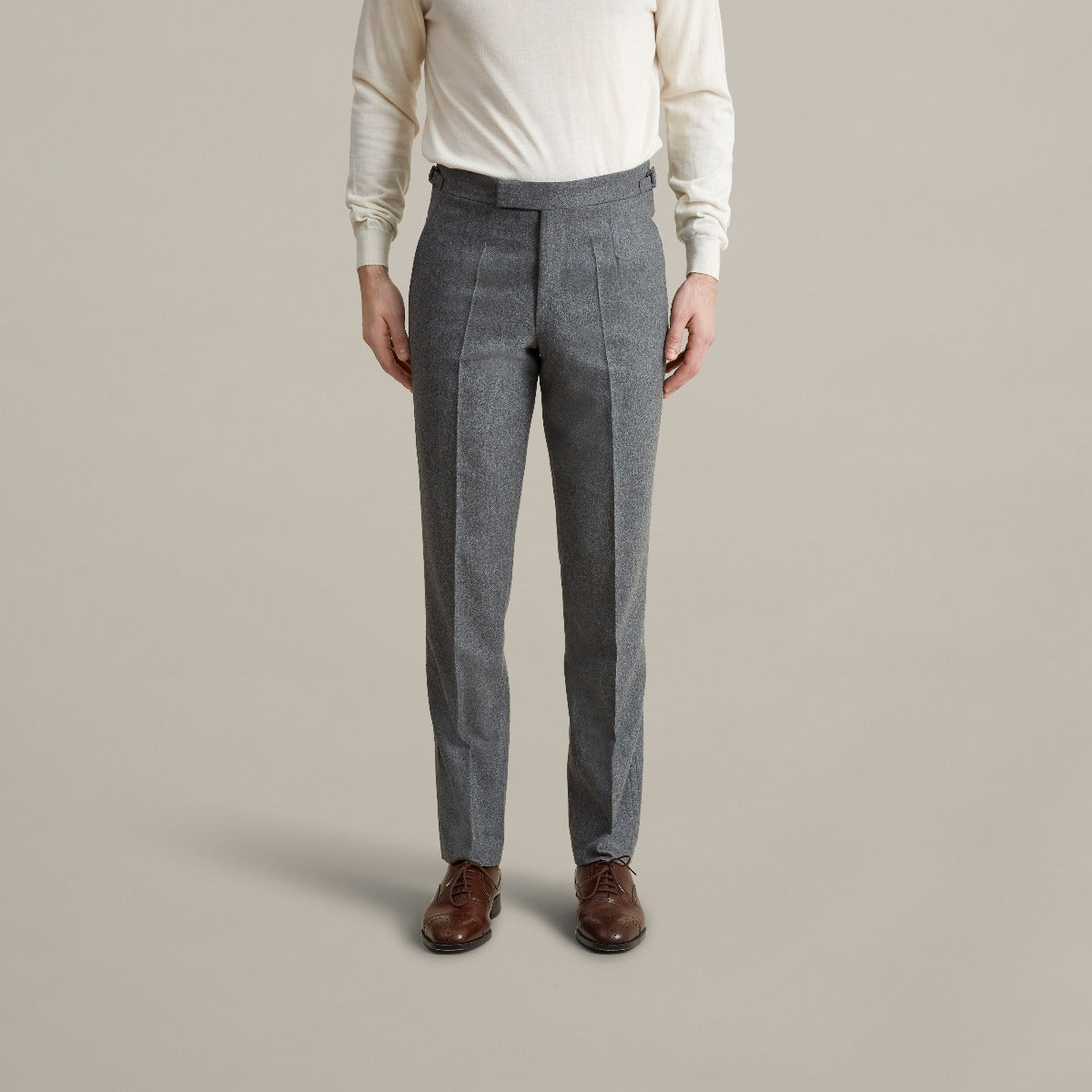 Trouser Style In Mid Grey