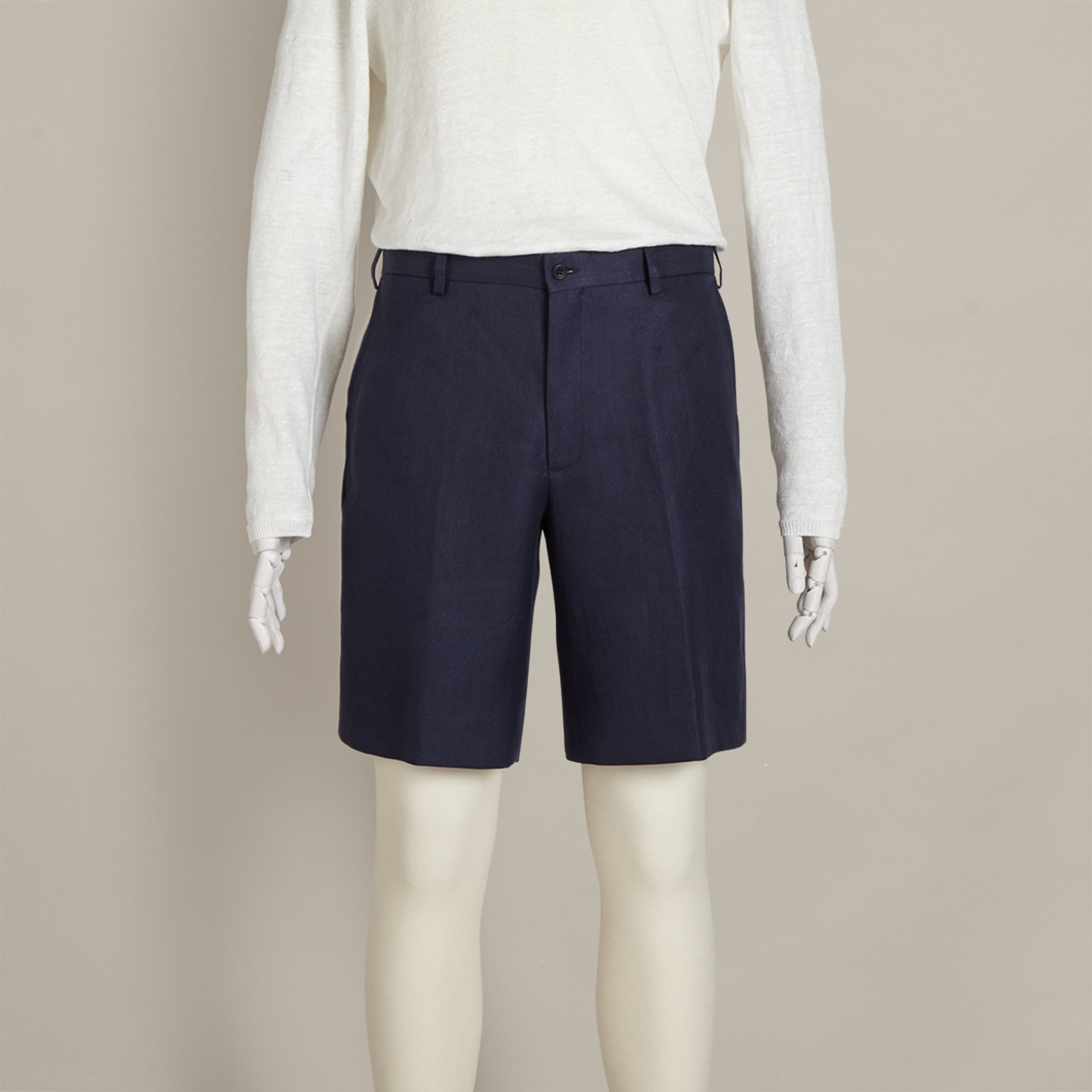 Herring Linen Beach Shorts In Navy