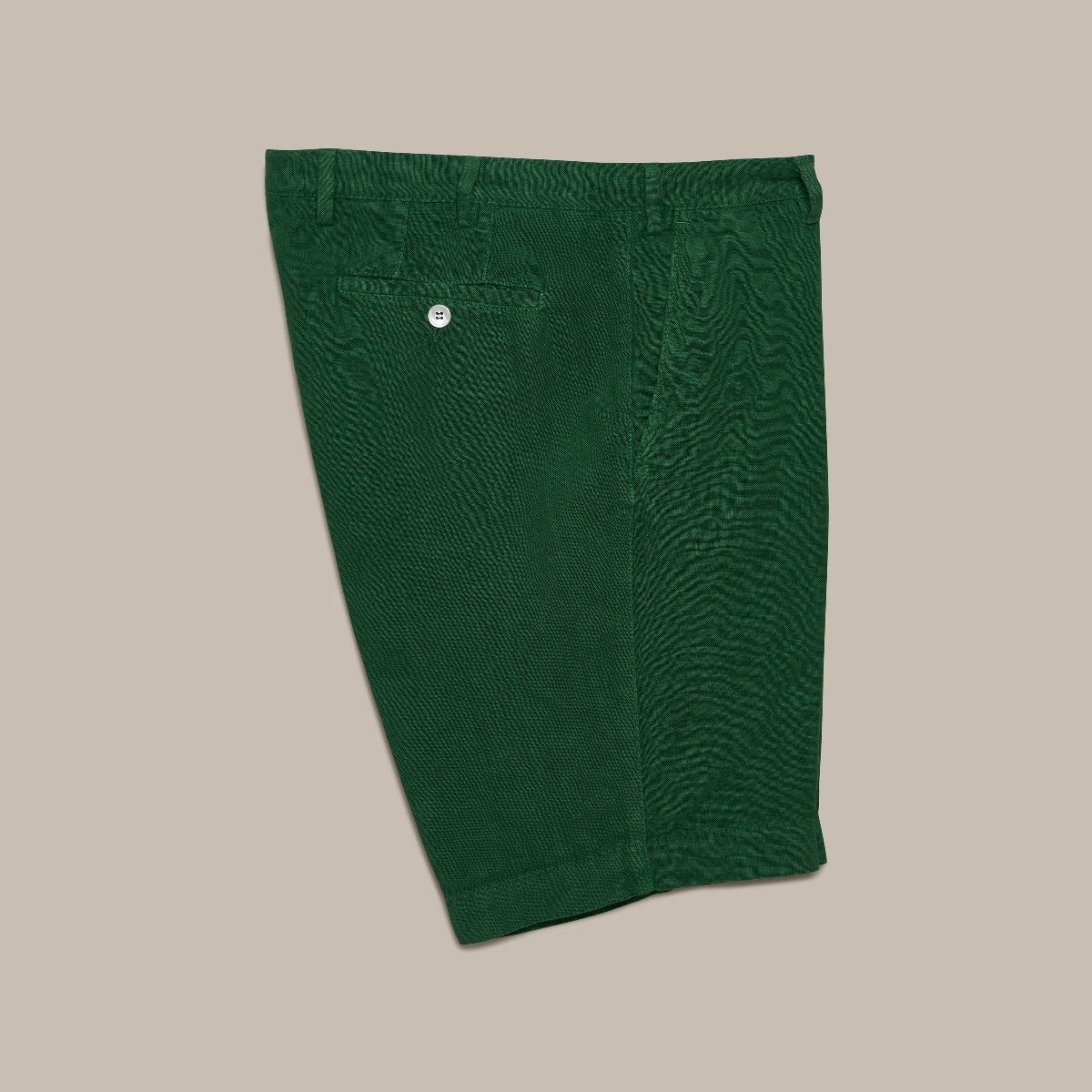 Dyed Linen Shorts In Emerald