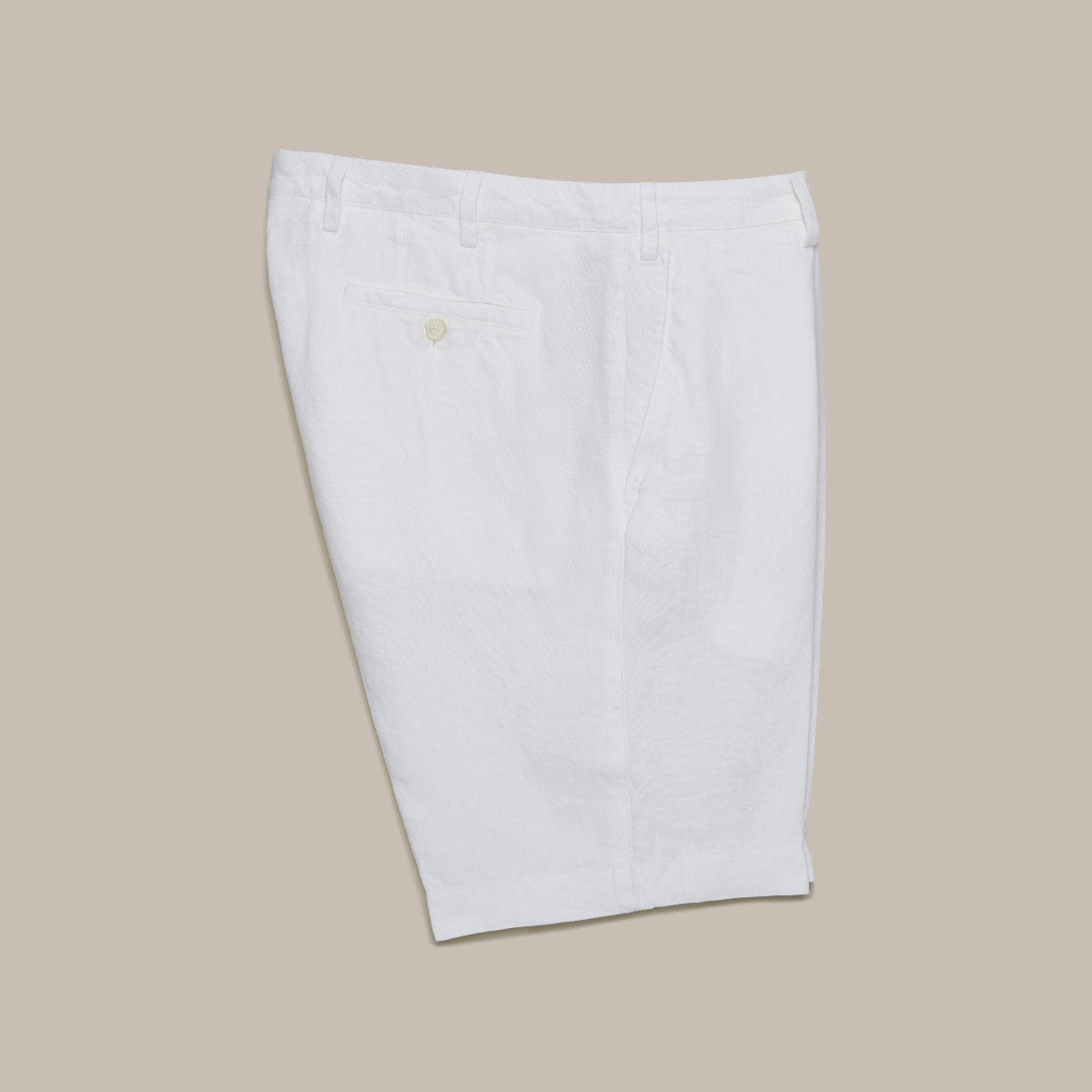 Dyed Linen Shorts In White