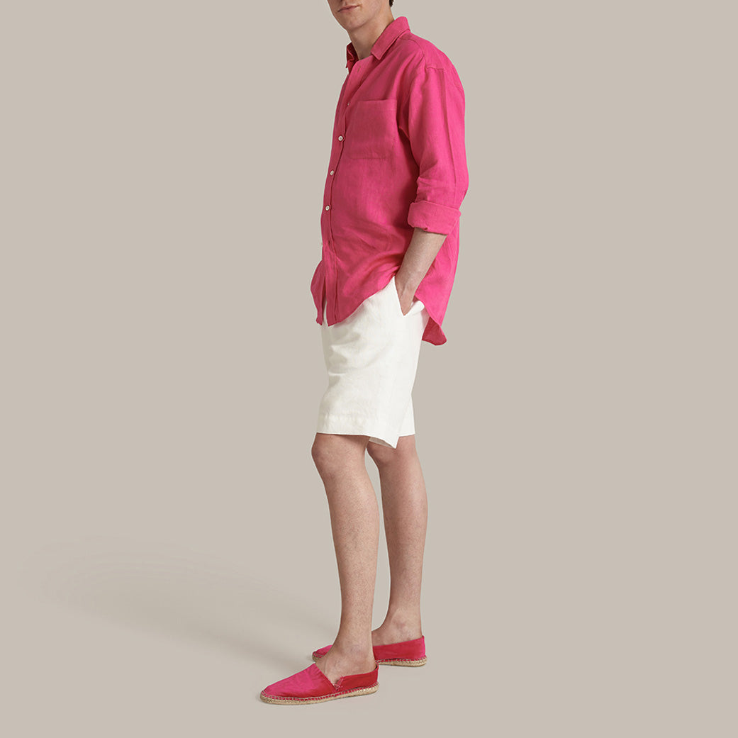 Velvet Espadrilles In Fuchsia