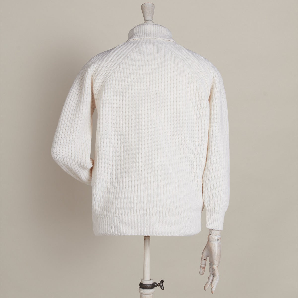 Merino Boat Builder Roll Neck In Cream