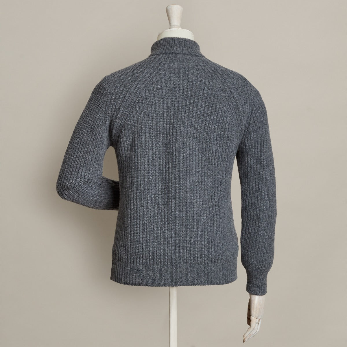 Merino Boat Builder Roll Neck In Charcoal