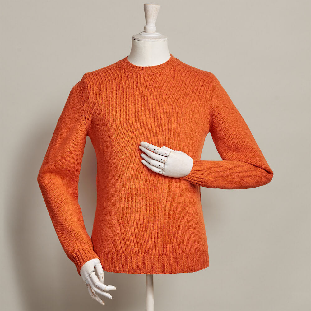 Woollen Seamless Sweater In Orange