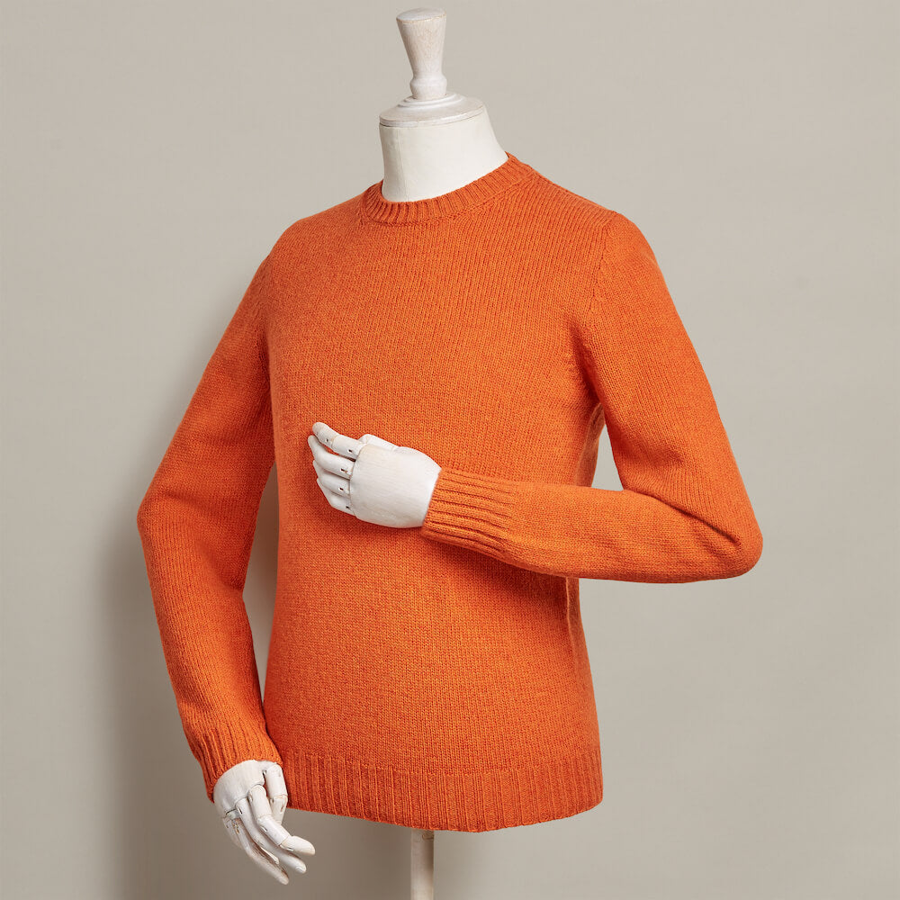 Woollen Seamless Sweater In Orange