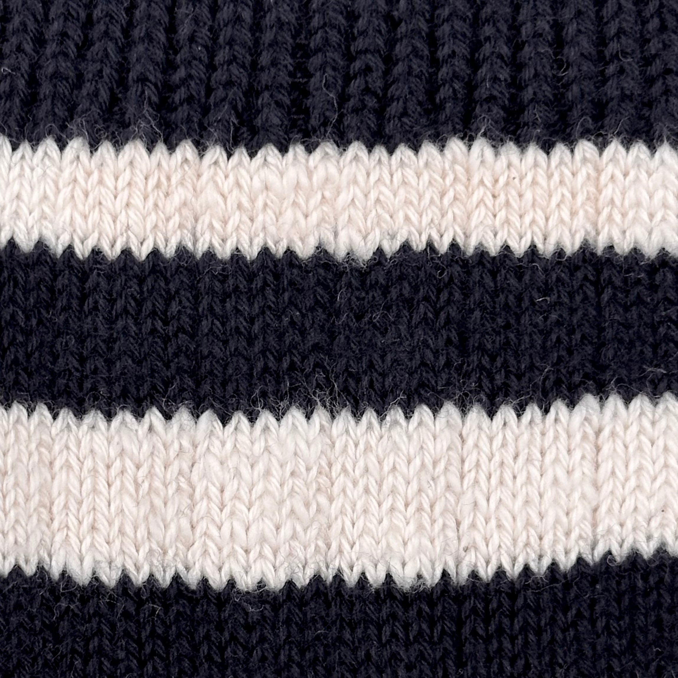 Cotton Striped Socks In Navy