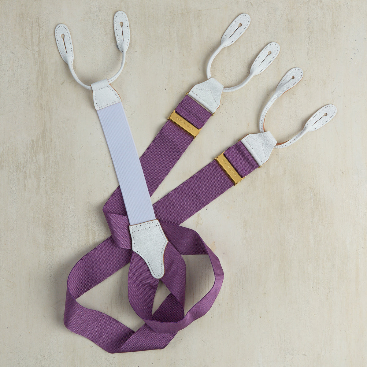 Handmade Silk Braces Amethyst