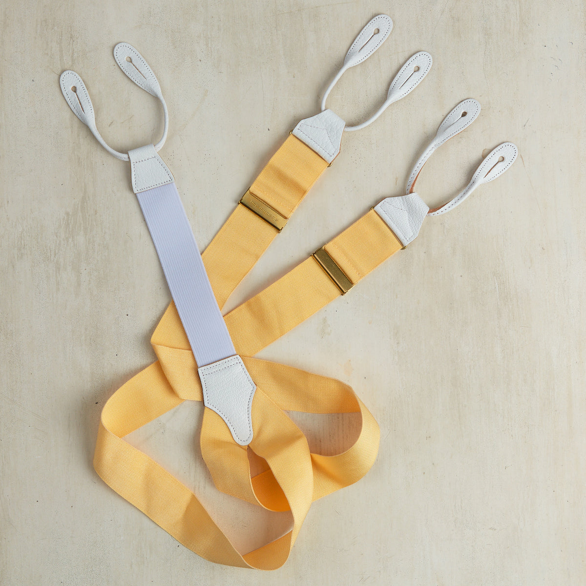 Handmade Silk Braces Champagne