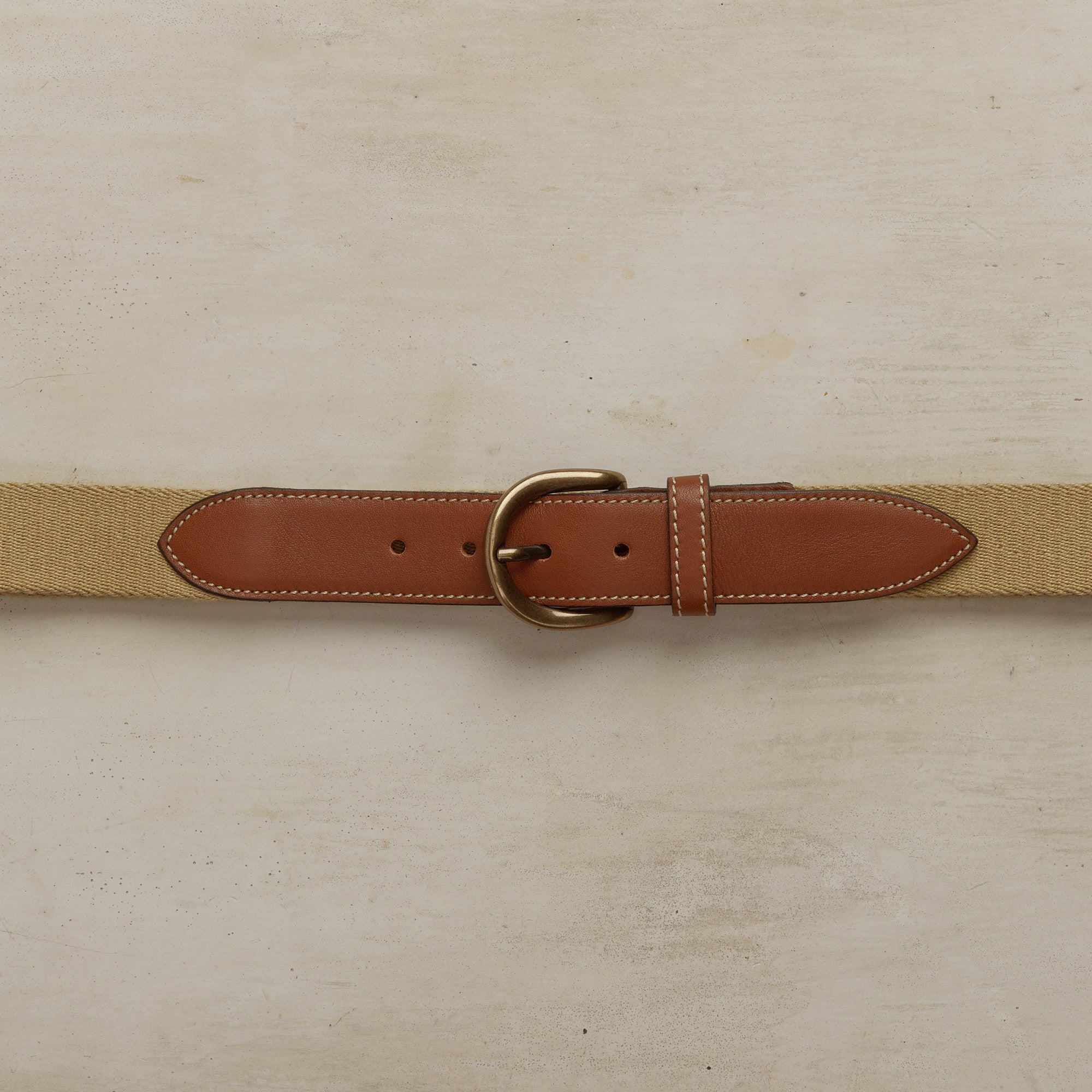 Webbing Belt In Beige