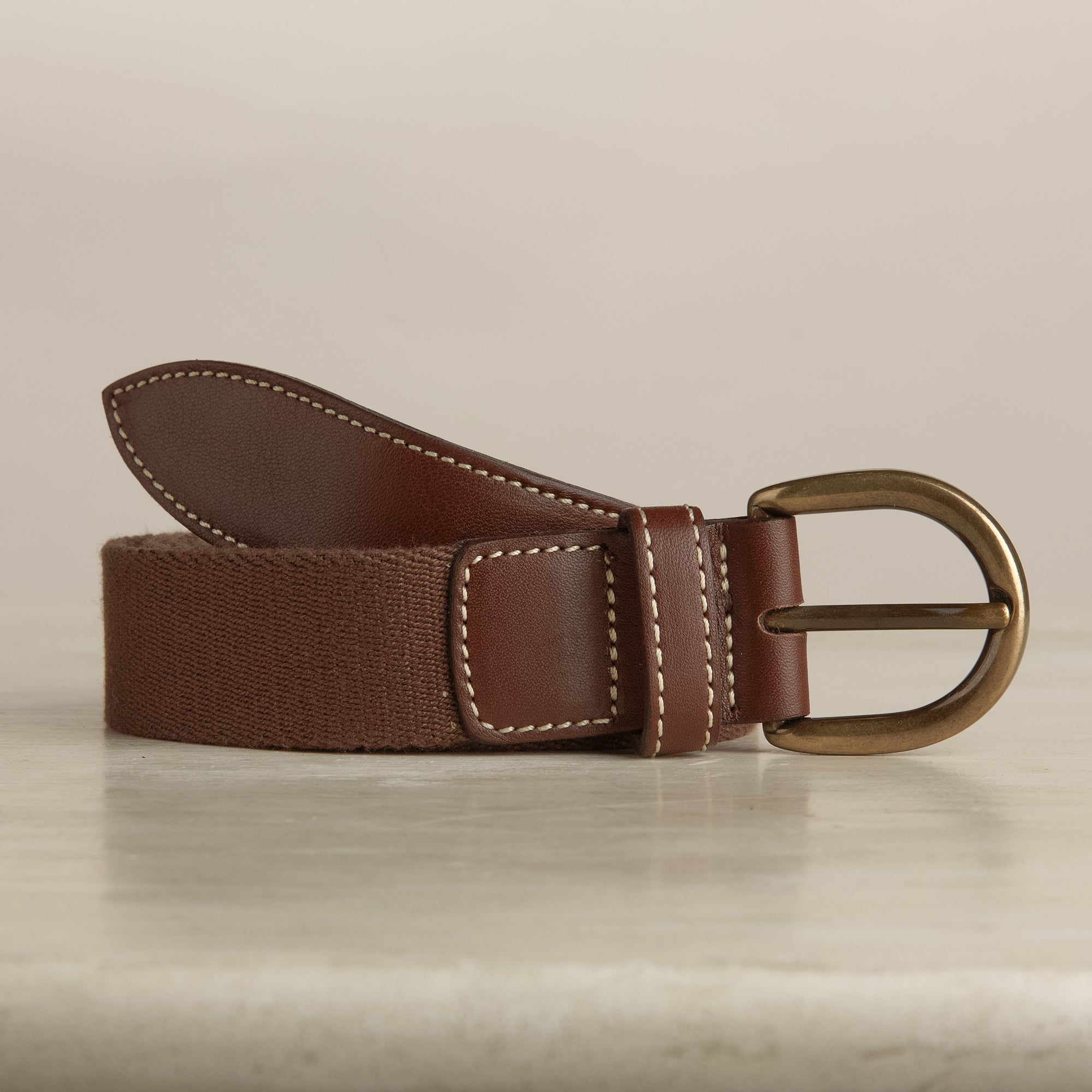 Webbing Belt In Brown