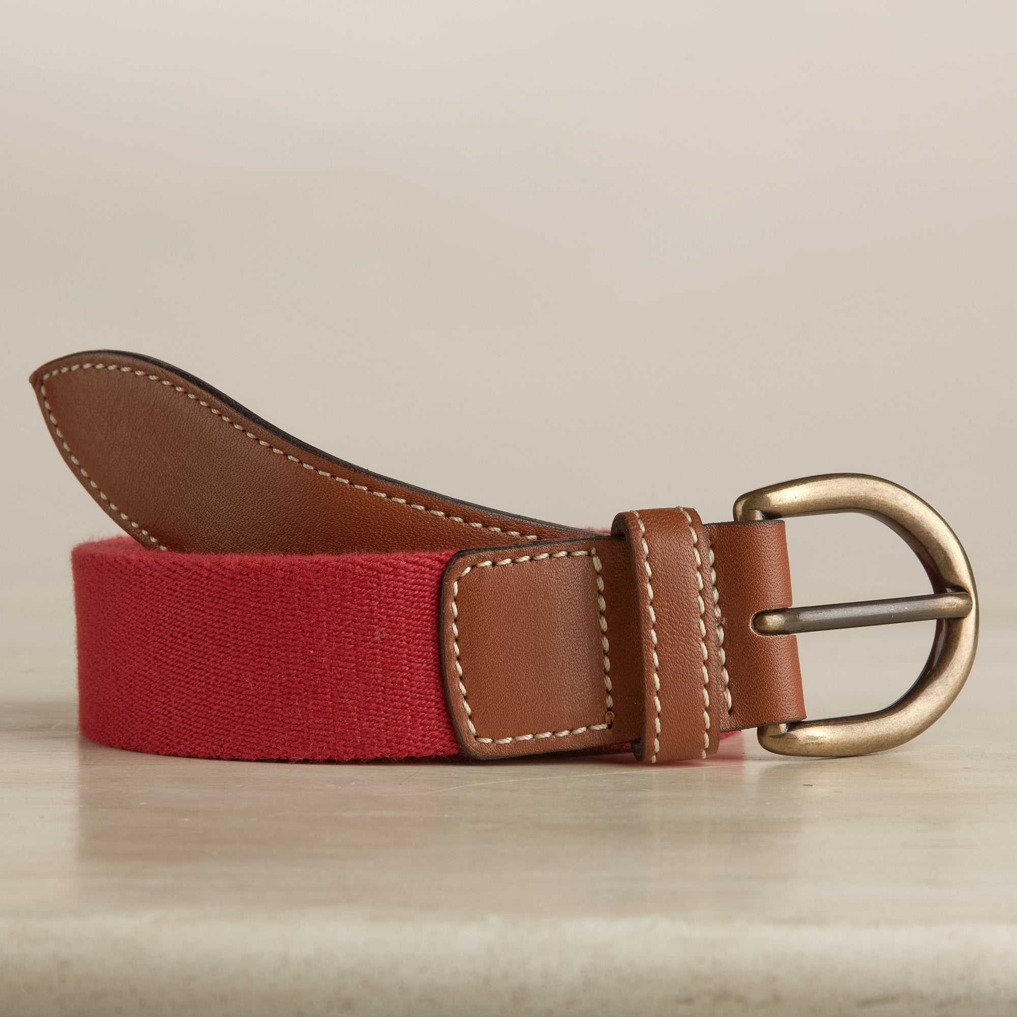 Webbing Belt In Red