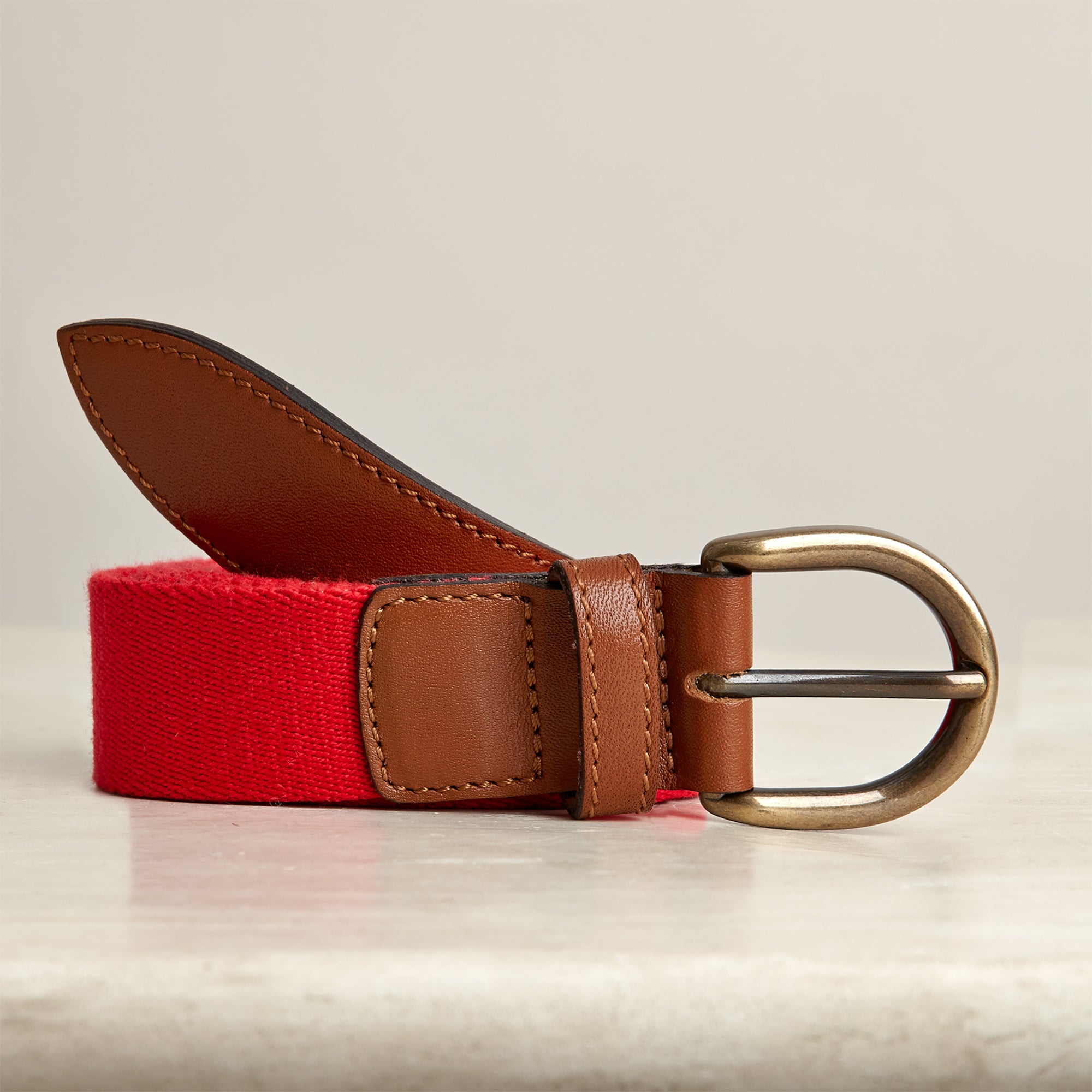 Webbing Belt In Scarlet