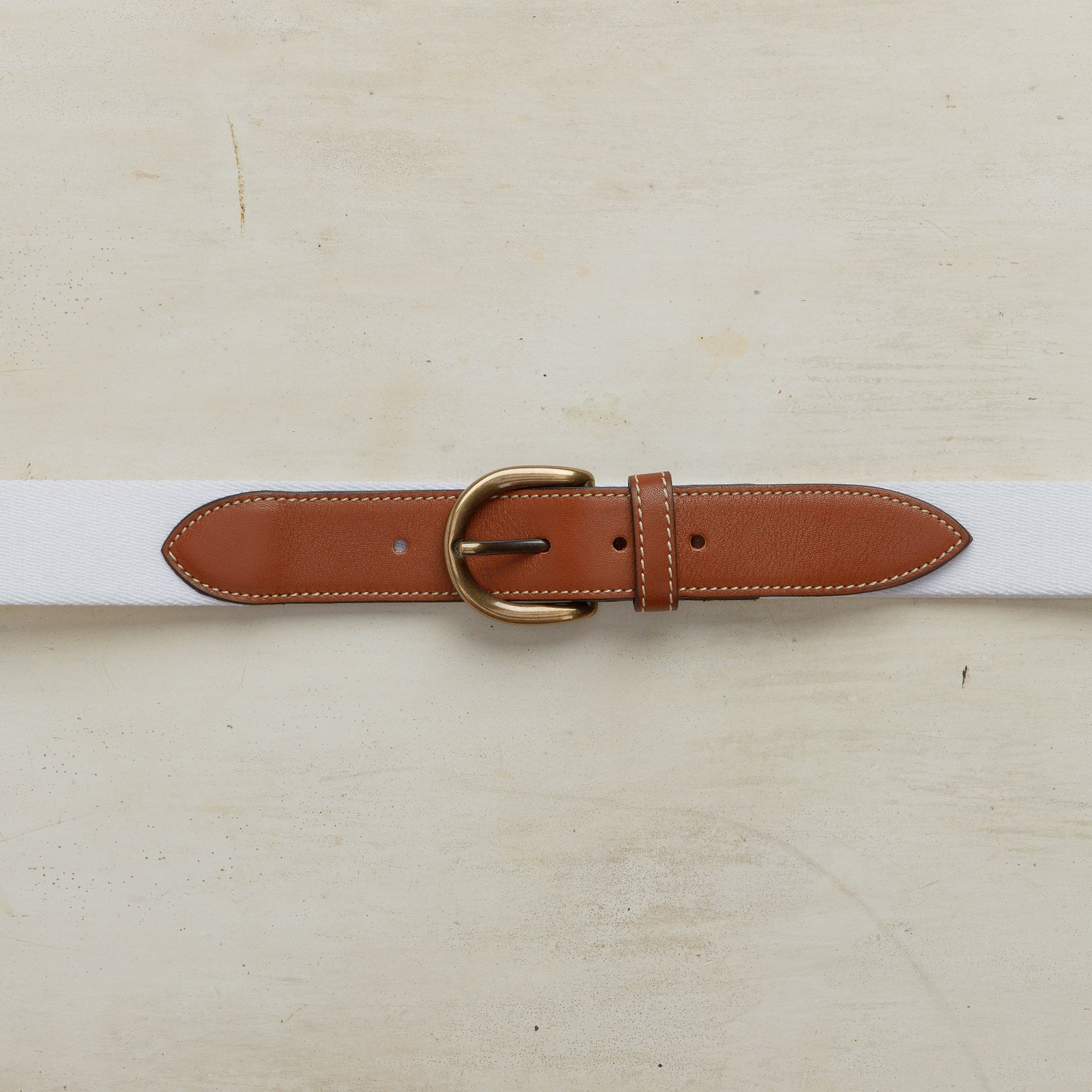 Webbing Belt In White