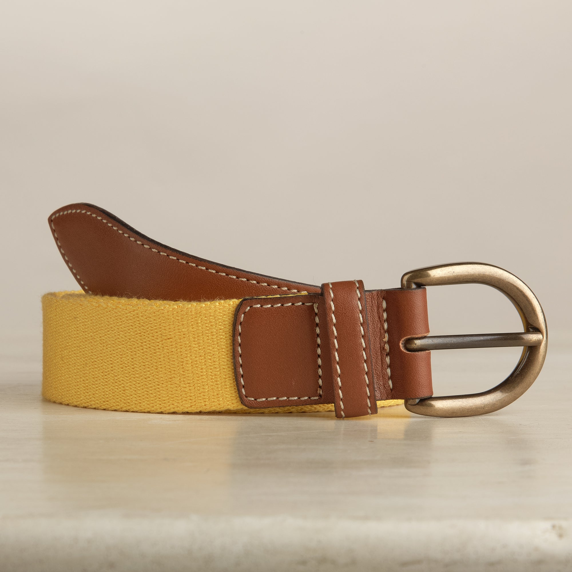 Webbing Belt In Yellow