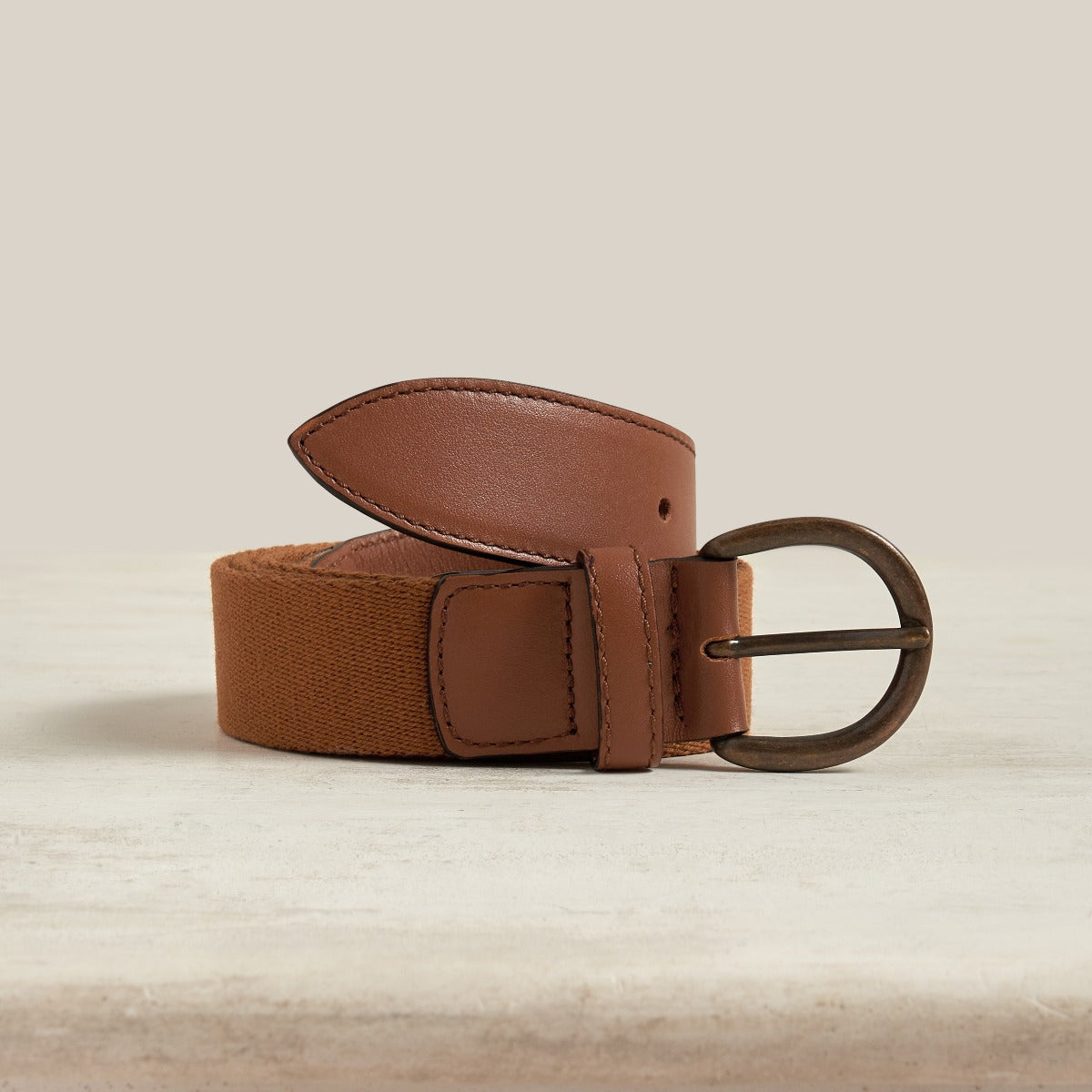 Webbing Belt In Tobacco