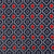 Cotton Mosaic Pocket Square In Navy And Red