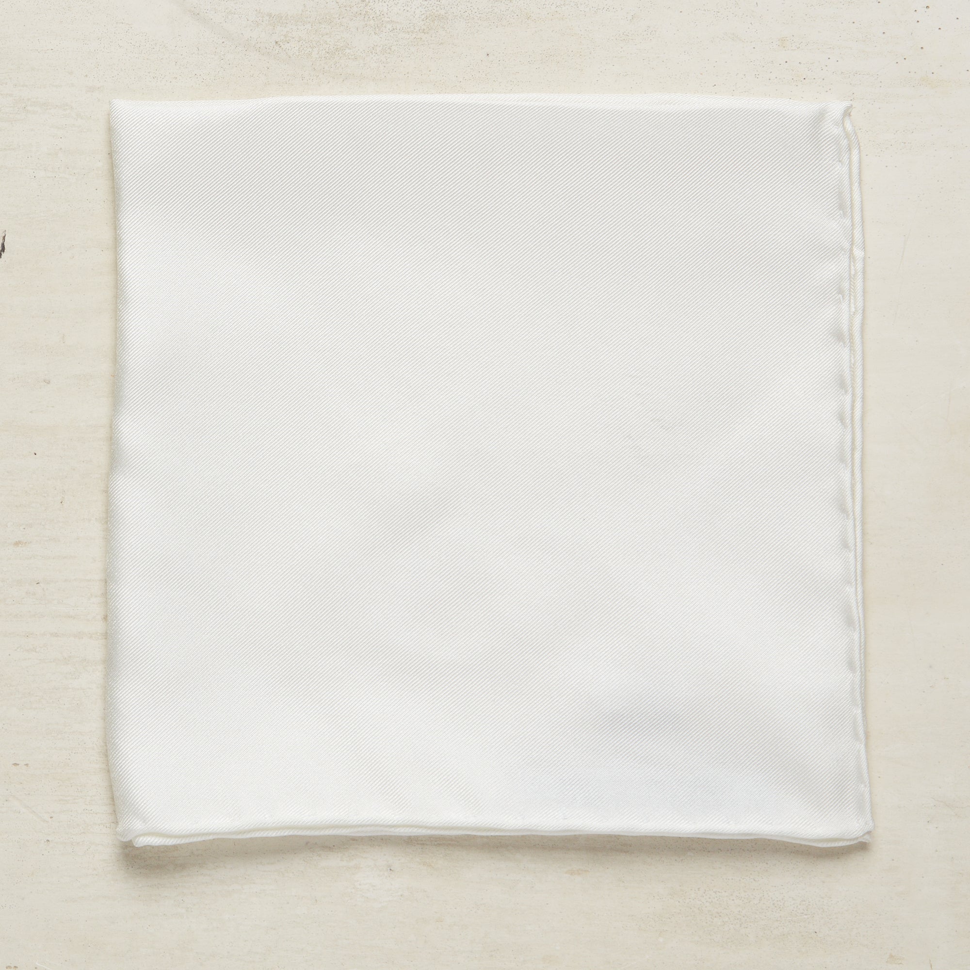 Silk Pocket Square In White