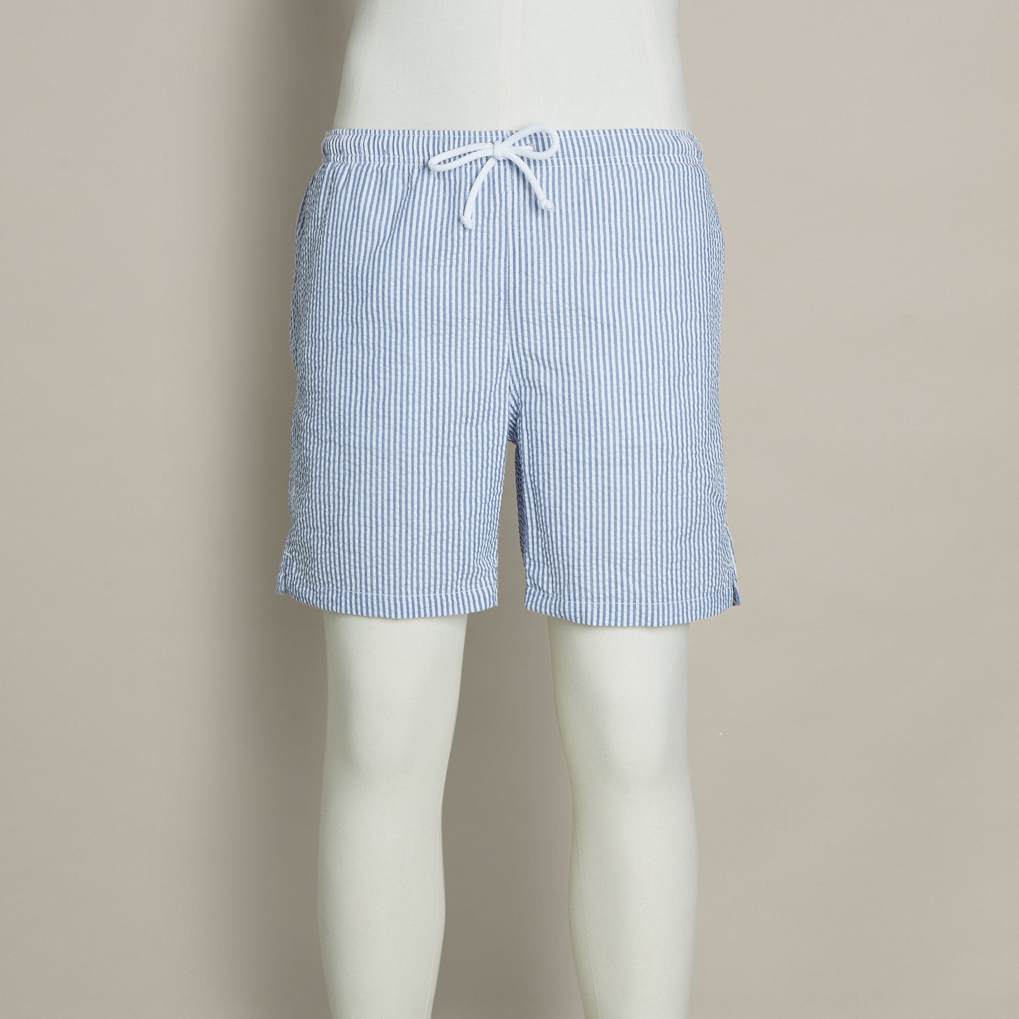 Seersucker Swim Shorts In Sky