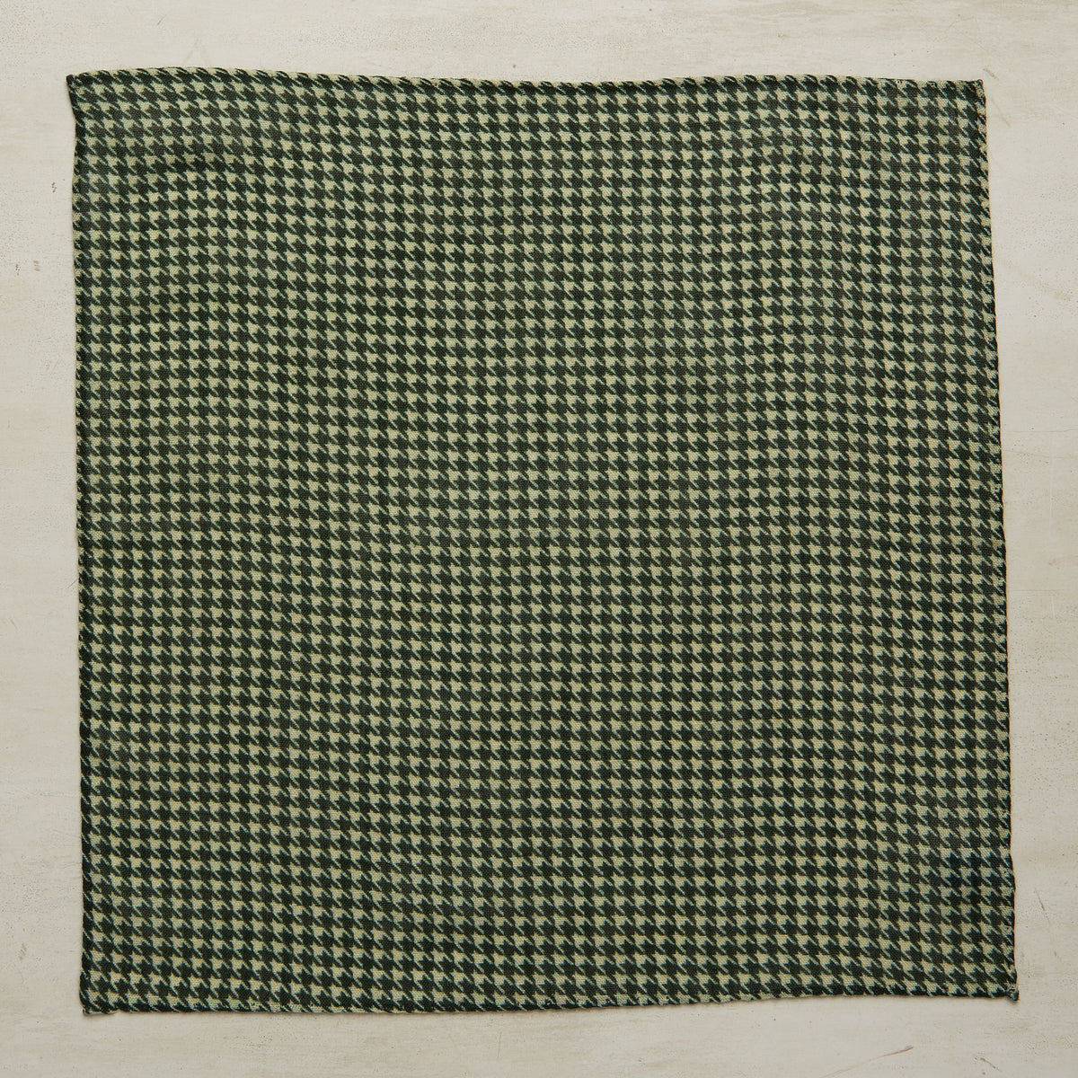 Wool Silk Houndstooth Pocket Square