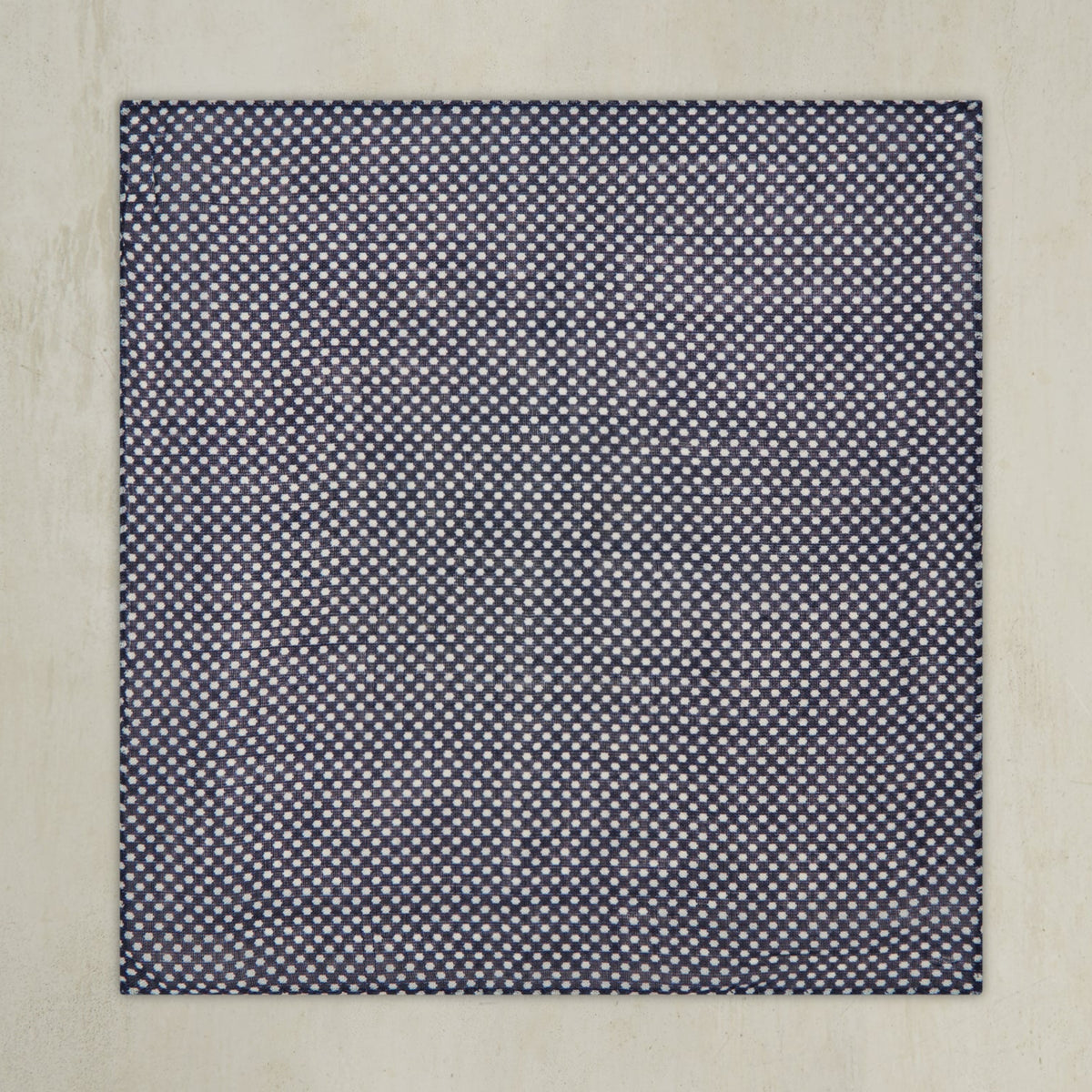 Wool Silk Pocket Square Medium Spots