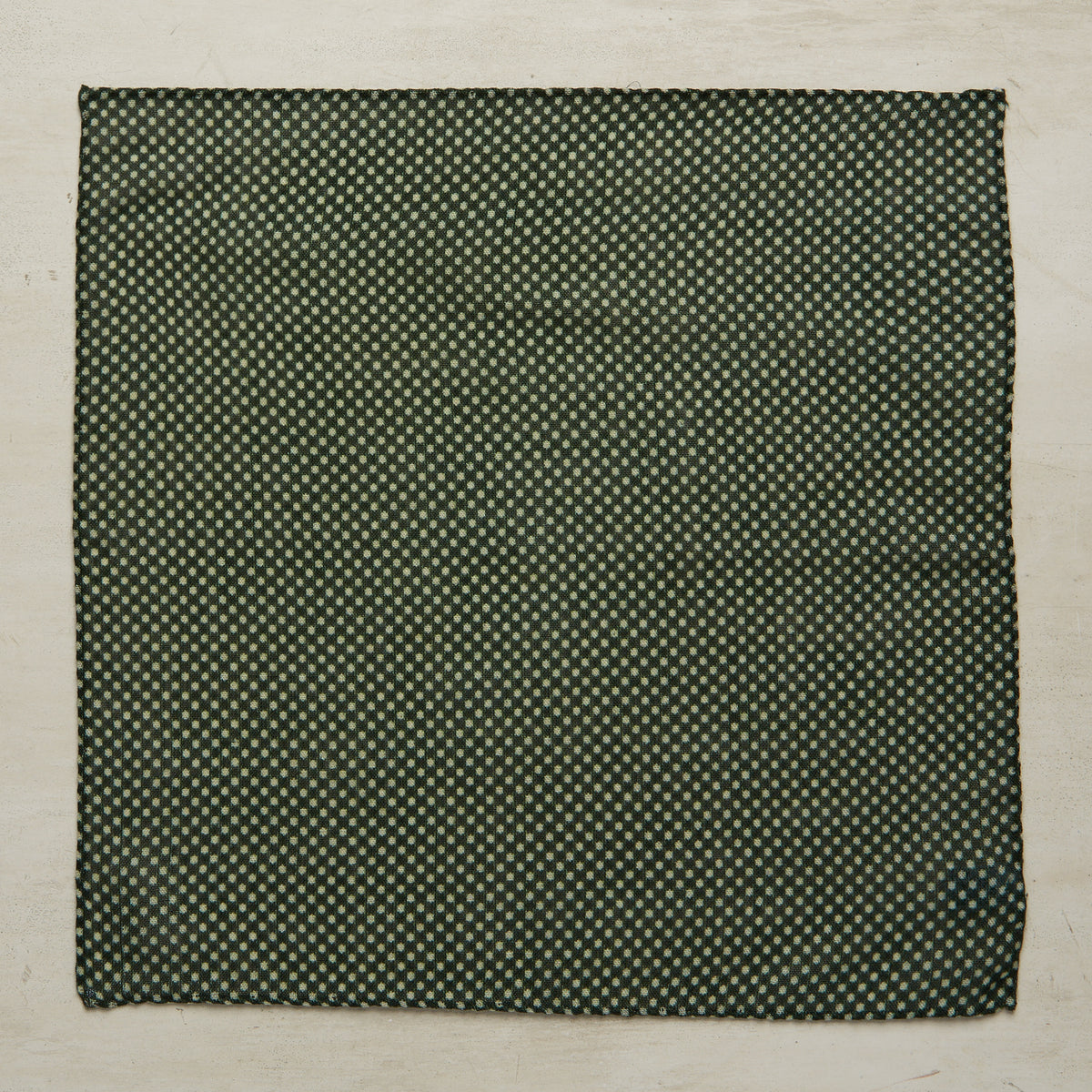 Wool Silk Pocket Square Medium Spots