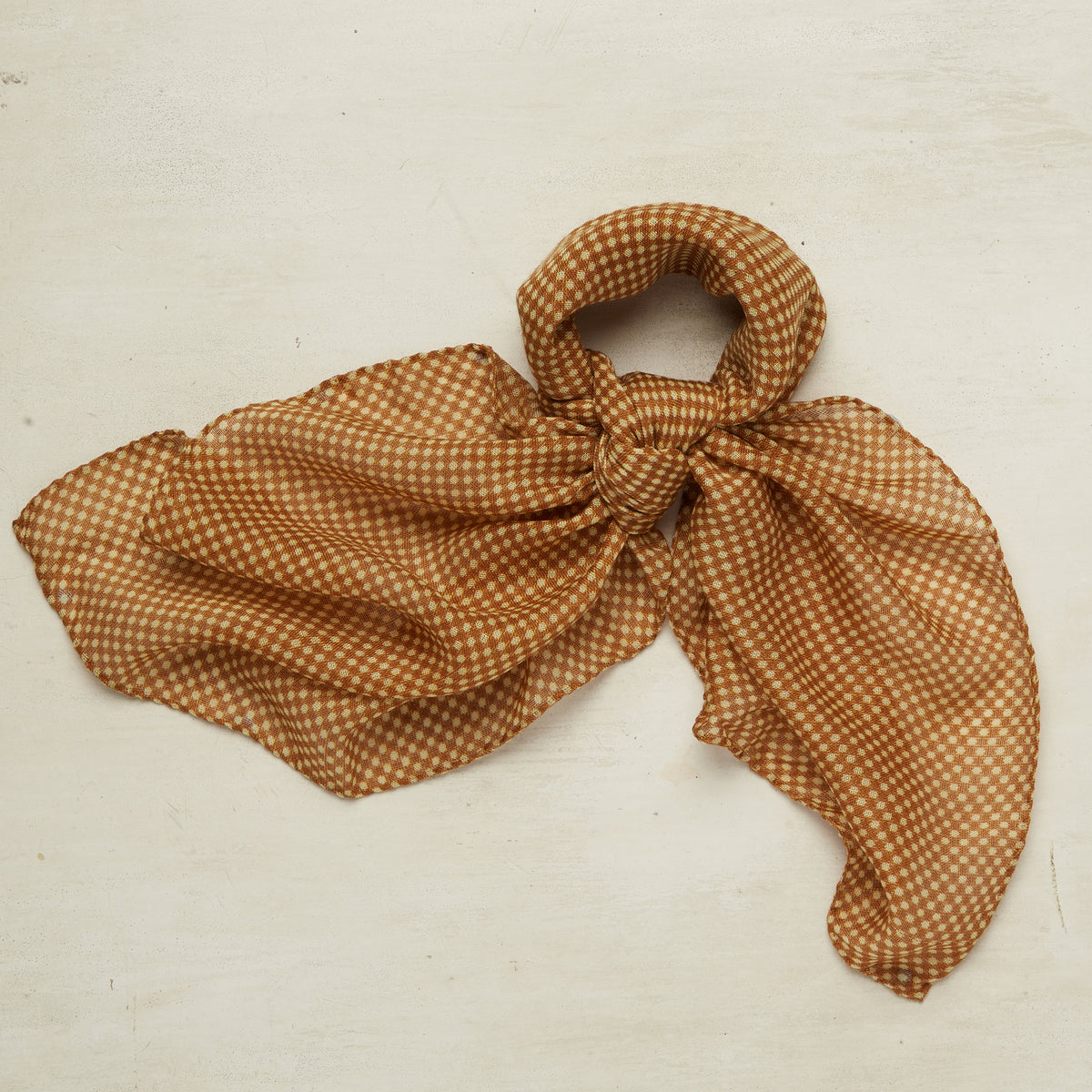 Wool Silk Neckerchief Medium Spots