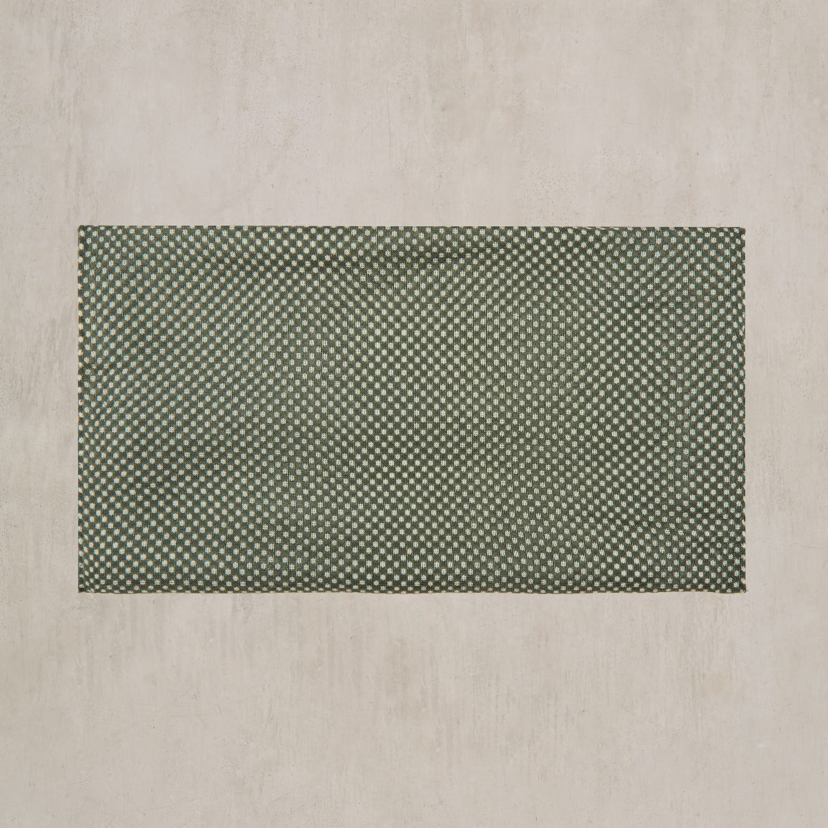 Wool And Silk Medium Spot Scarf In Dark Green