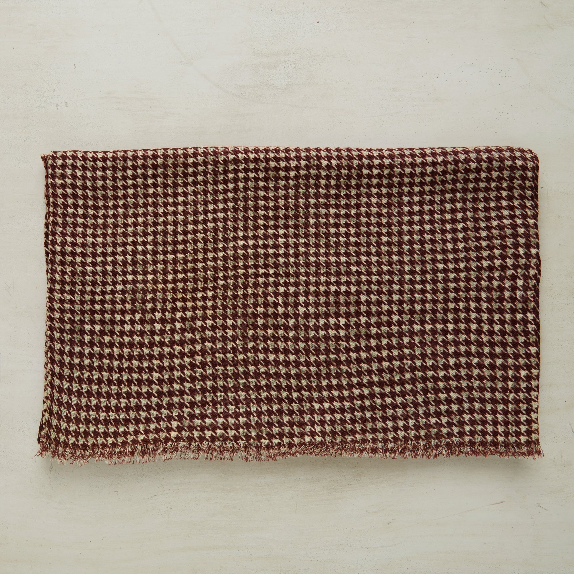 Wool/Silk Houndstooth Scarf