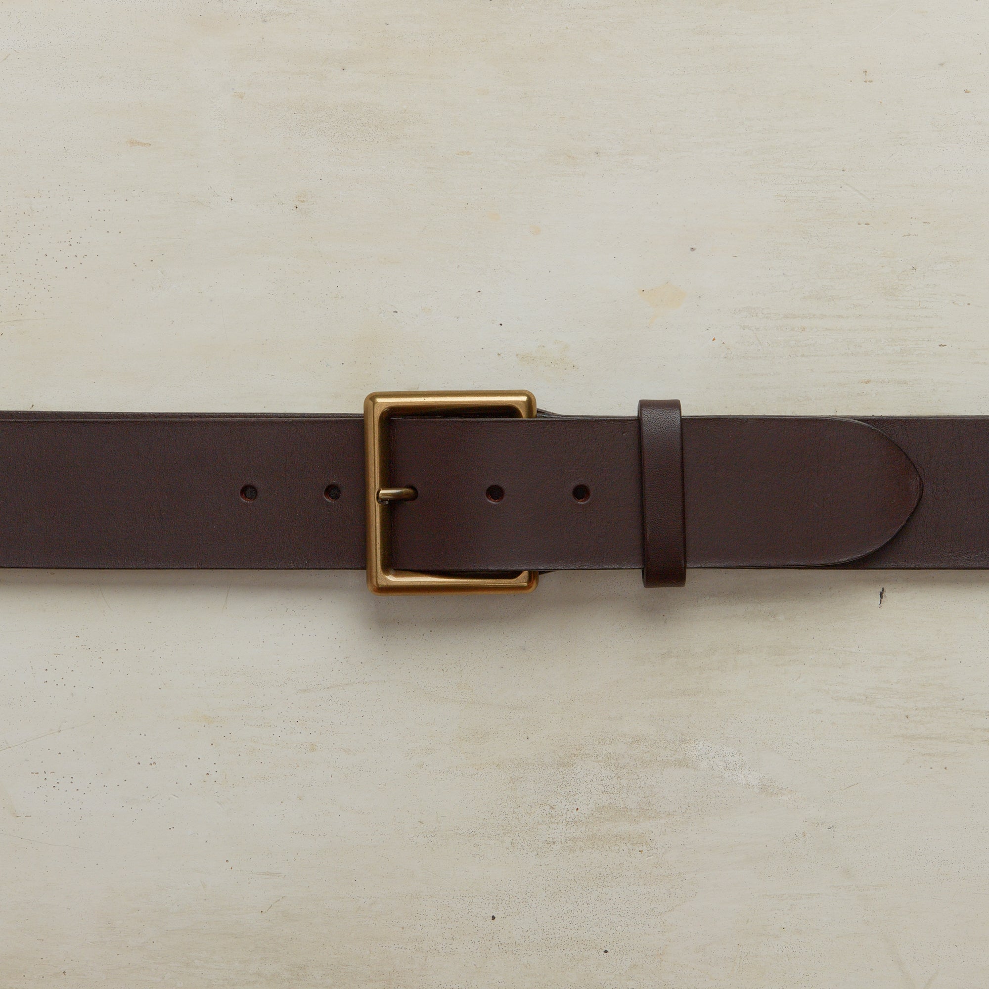 Matte Leather Wide Belt In Dark Brown