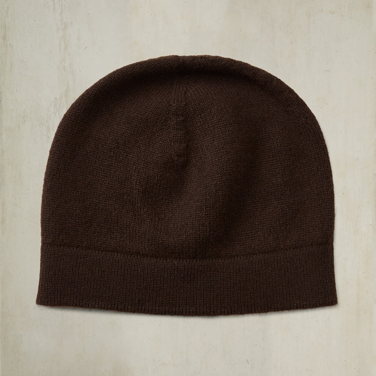 Cashmere Knitted Beanie In Dark Brown