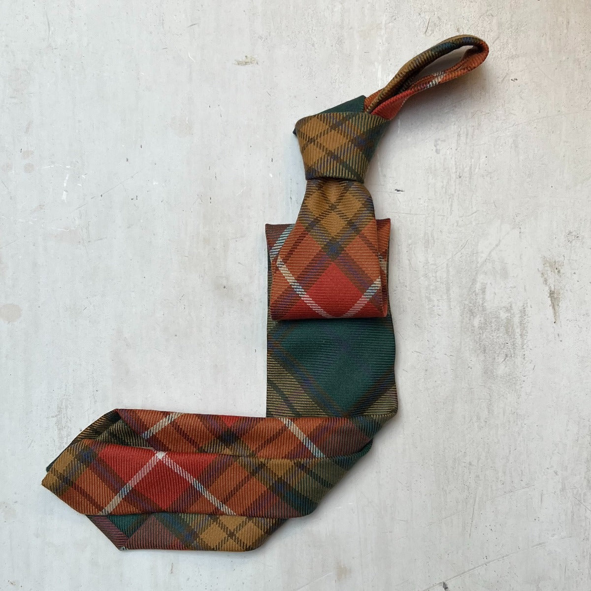 Tartan Tie In Orange