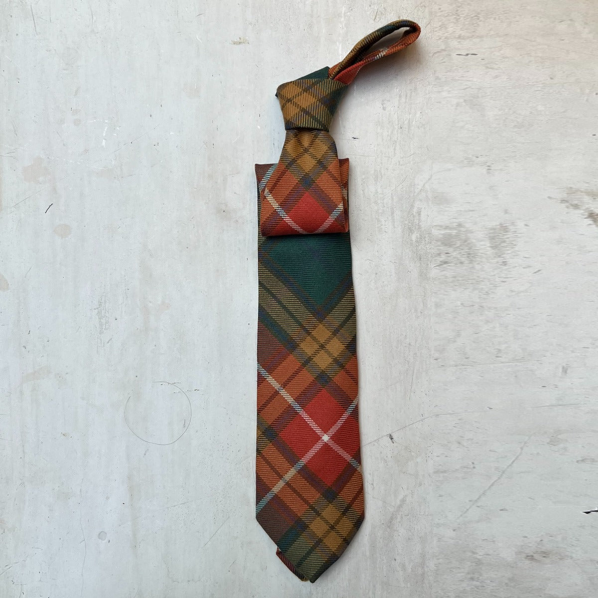 Tartan Tie In Orange