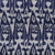 Lightweight Cotton Scarf With Ikat Print In Navy