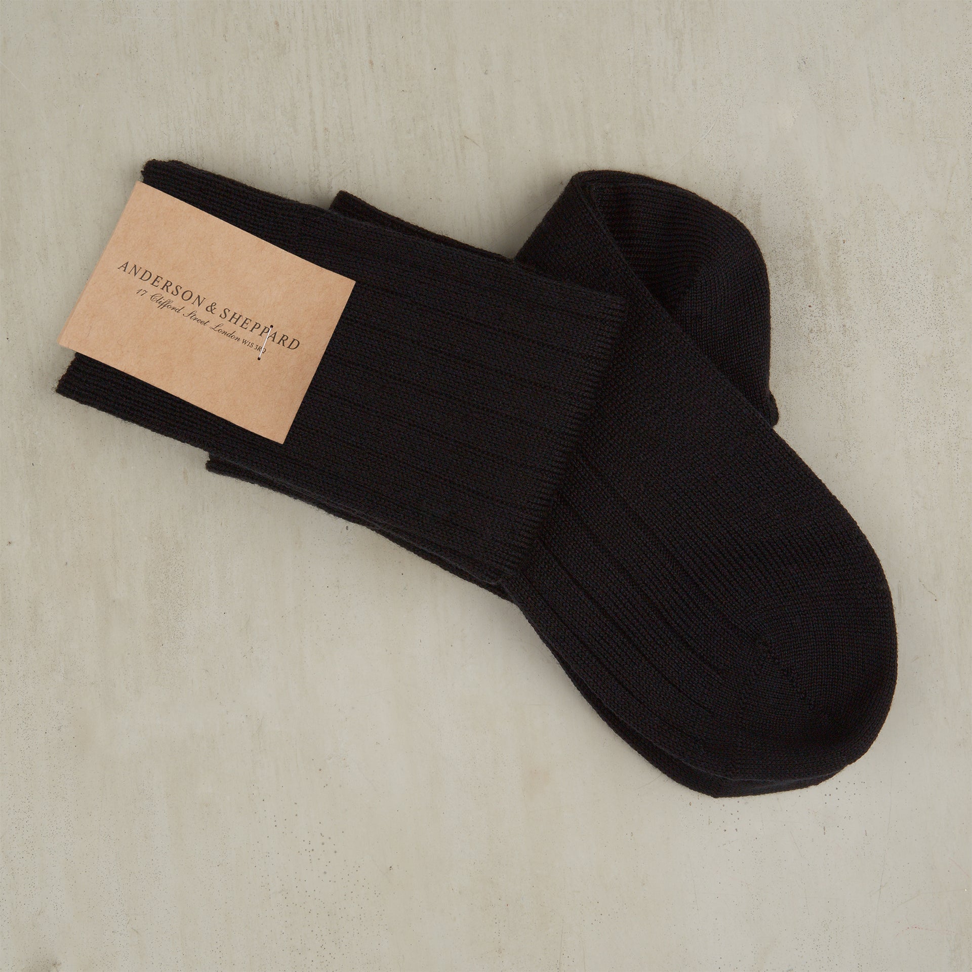 Long Wool Rib Socks
