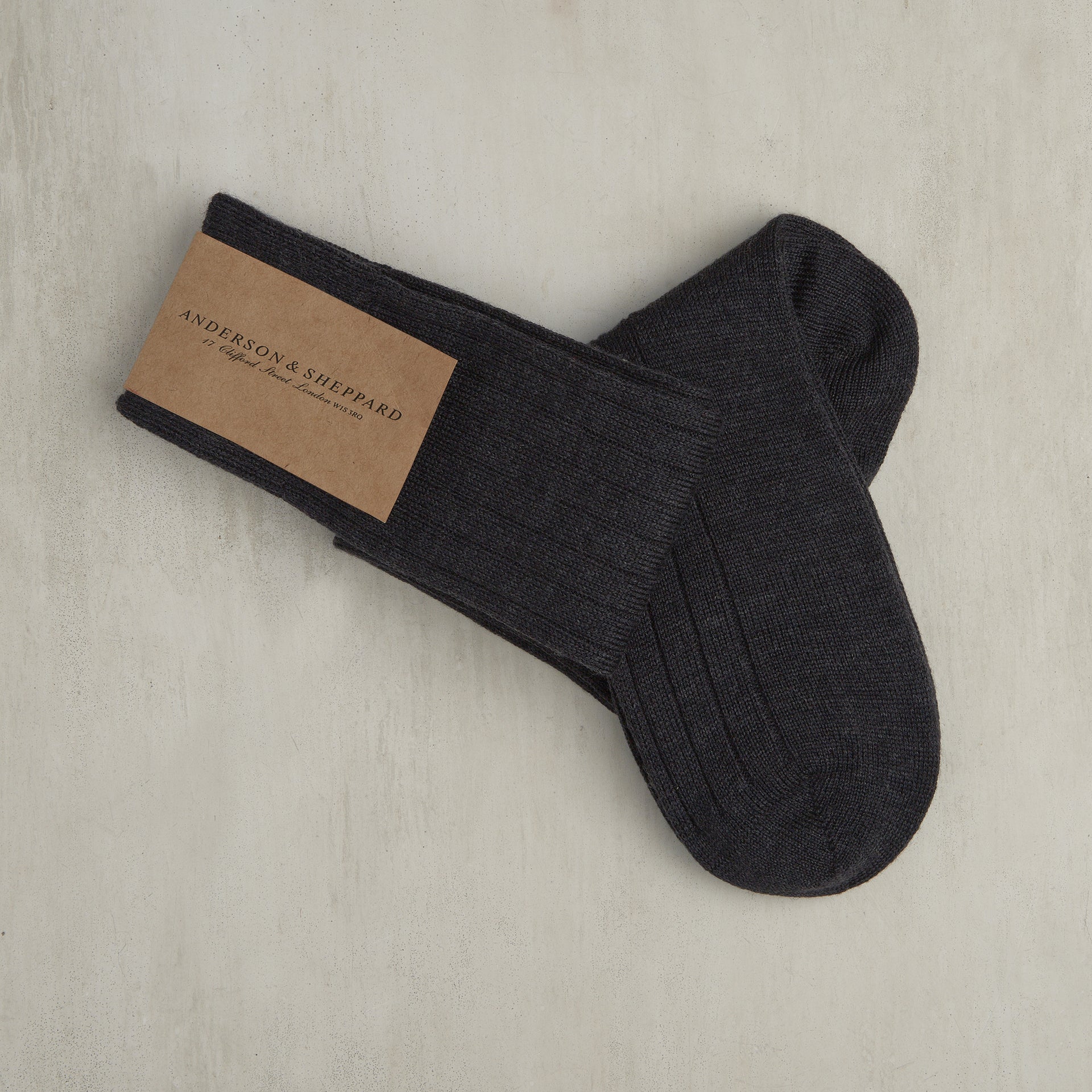 Long Wool Rib Socks