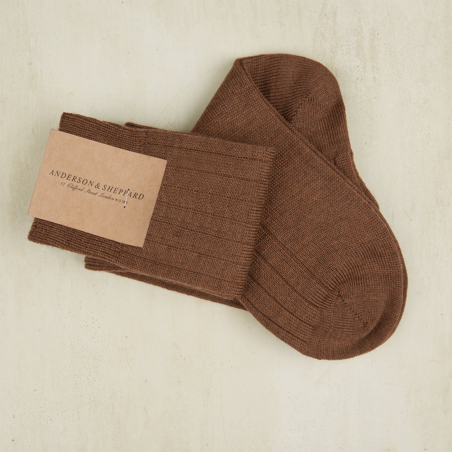 Long Wool Rib Socks Light