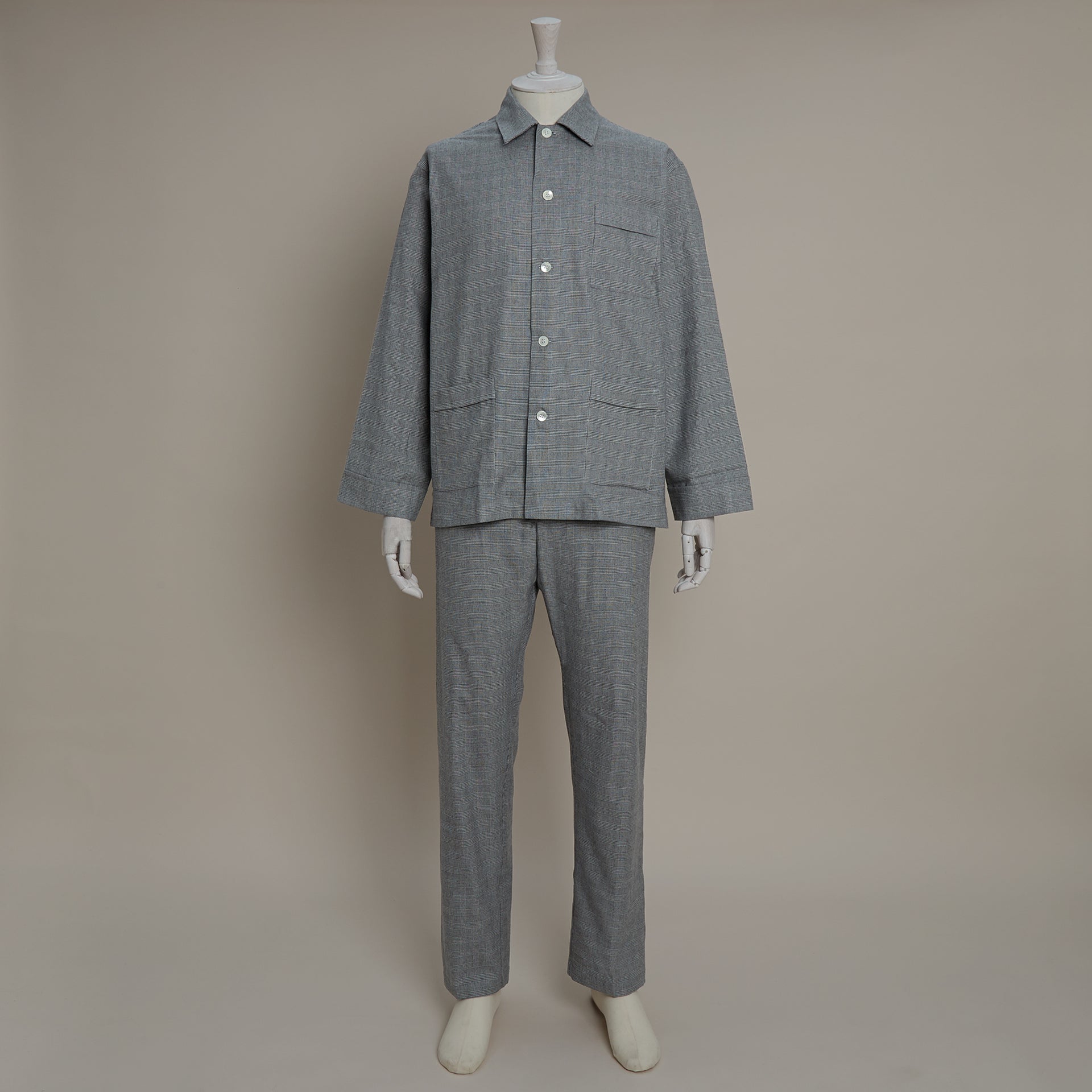 Soft Brushed Cotton Pyjama Prince Wales Check Print
