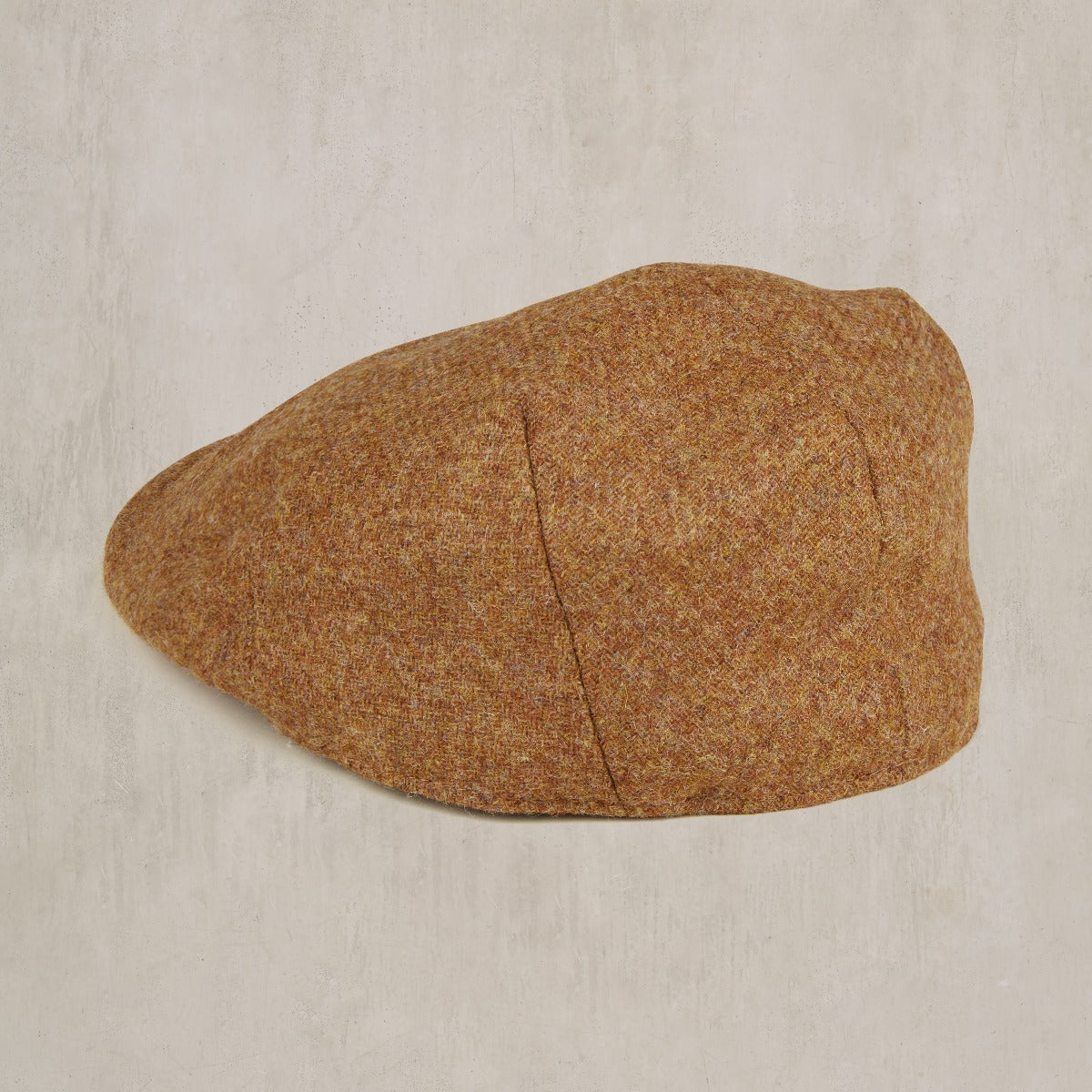 Plain Tweed Cap In Cinnamon