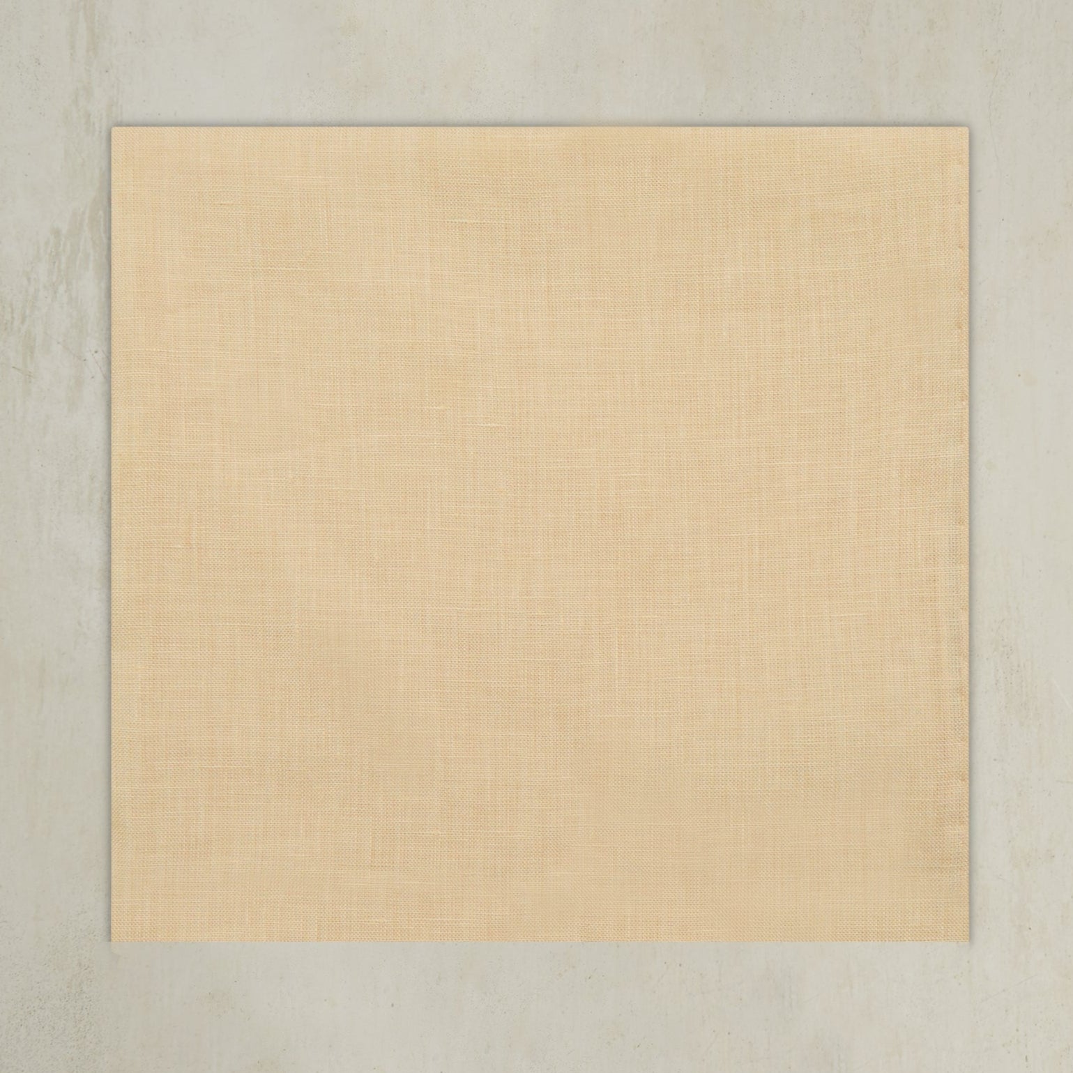 Plain Linen Pocket Square in Cream