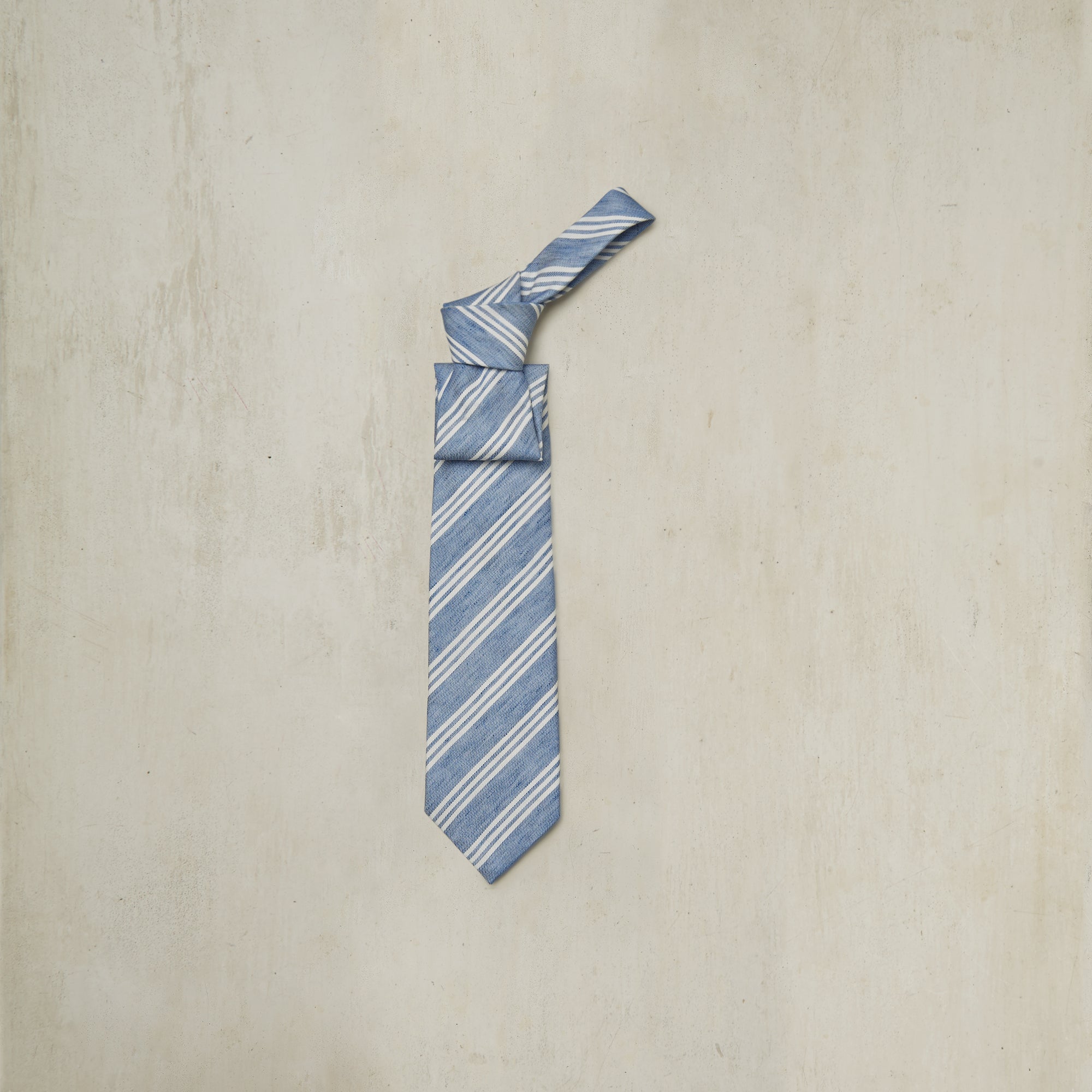 Tri-Stripe Woven Linen Tie