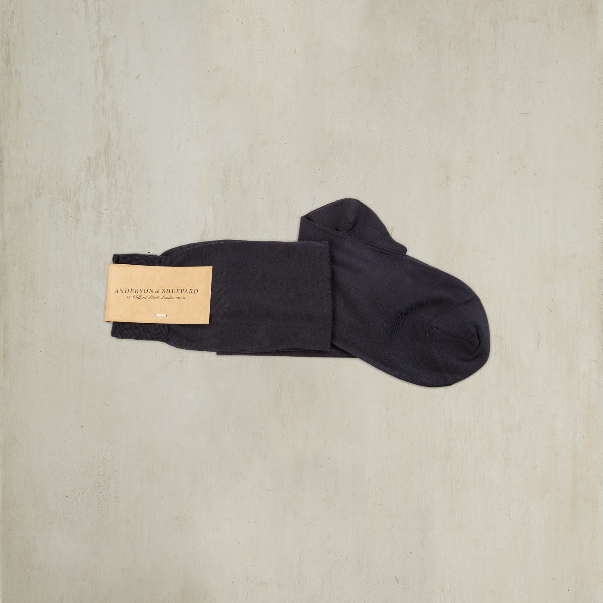 Long Silk Socks In Navy