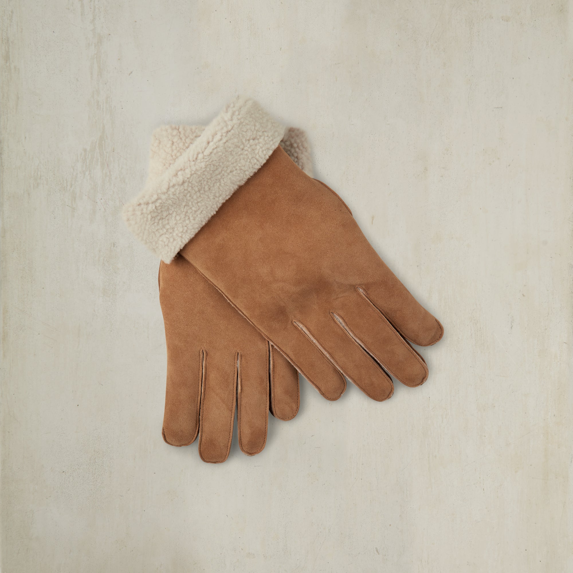 Soft Sheepskin Winter Gloves In Natural