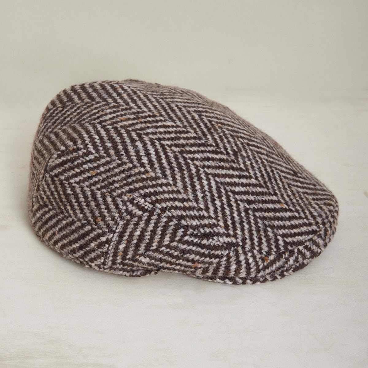 17Oz Heavy Herringbone Cap In Brown And Natural