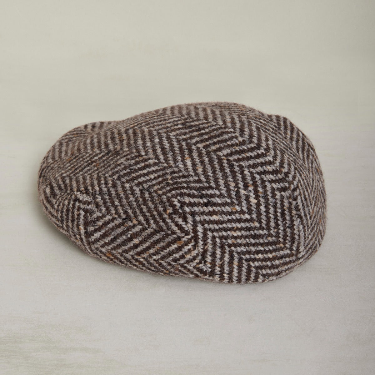 17Oz Heavy Herringbone Cap In Brown And Natural