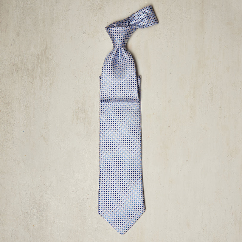 Circle Printed Tie In Light Blue