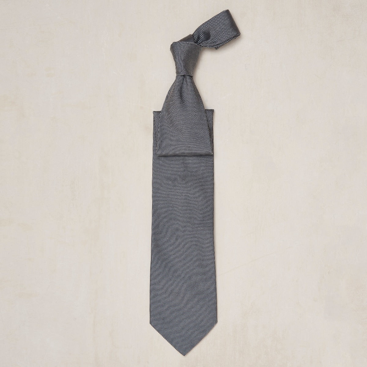 Mini Square Woven Tie In Navy