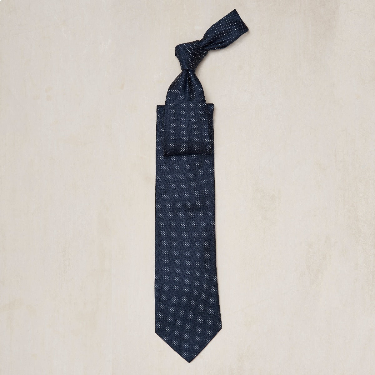 Micro Dot Woven Tie In Navy